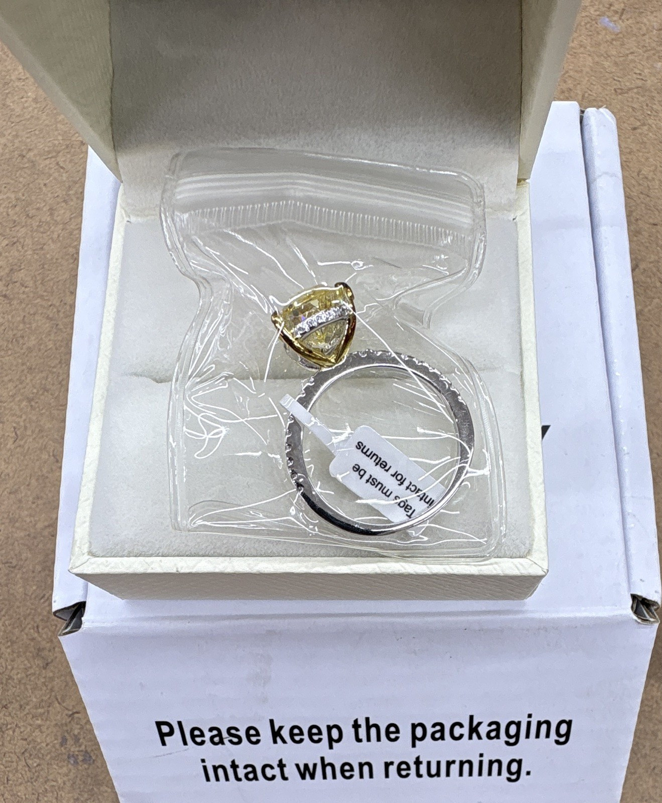 Rodiffy 925 Silver Marquise Moissanite 3CTW Prong Engagement Ring Size 7