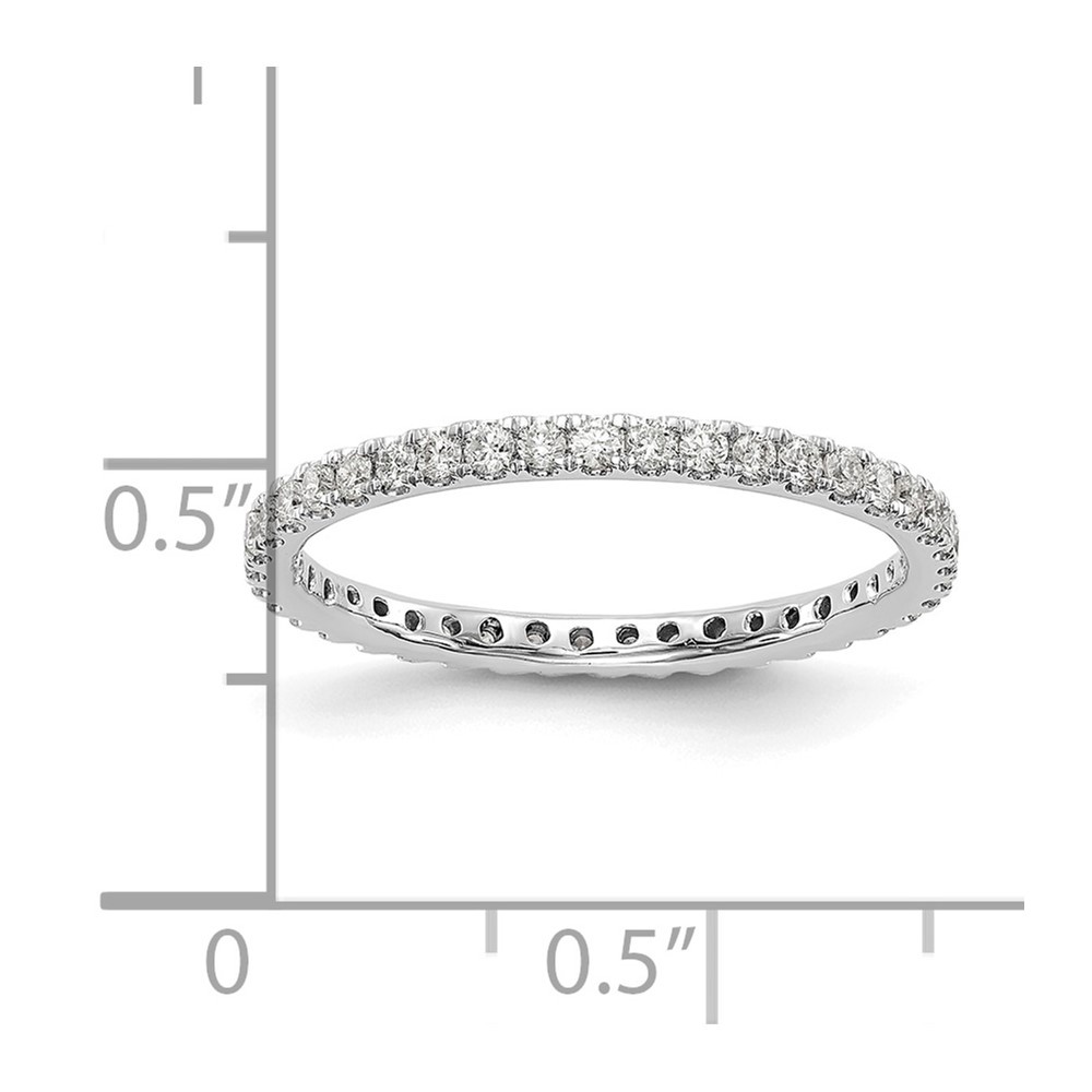 14k White Gold 1/2 Ct Lab Grown Diamond Complete Eternity Band Ring Size 9