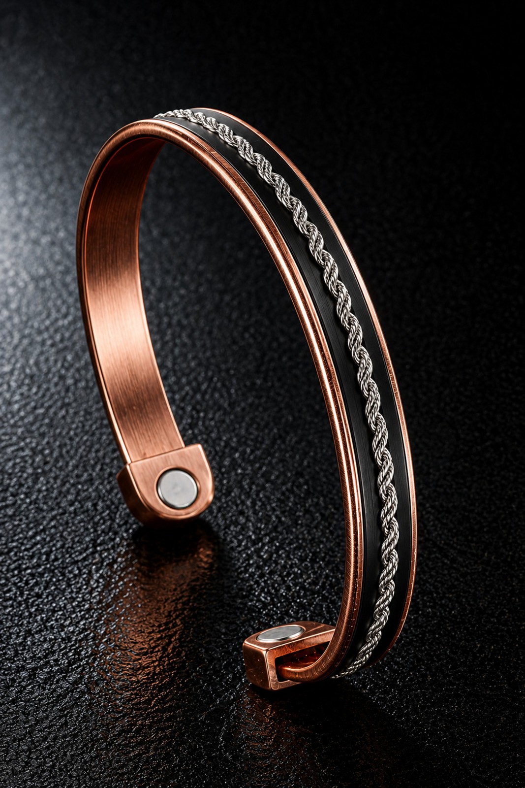 Unisex Copper Bracelet �st� Steel Twisted Chain Magnetic Model Pure Copper