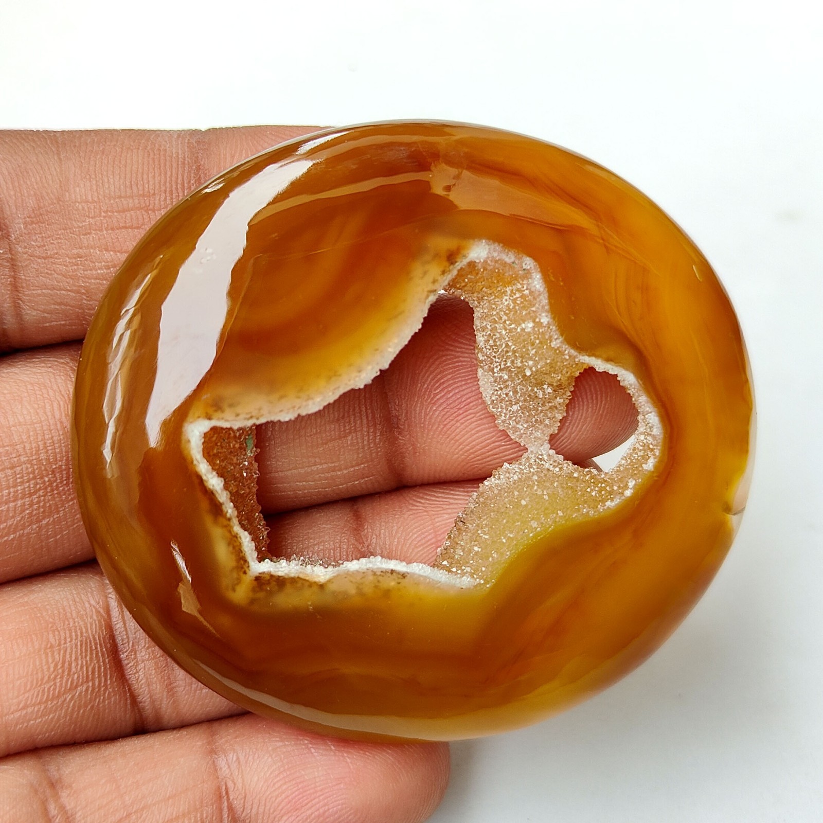Natural Brown Onyx Agate Druzy Cabochon Gemstone Fancy Shape Loose 166 Ct #11840