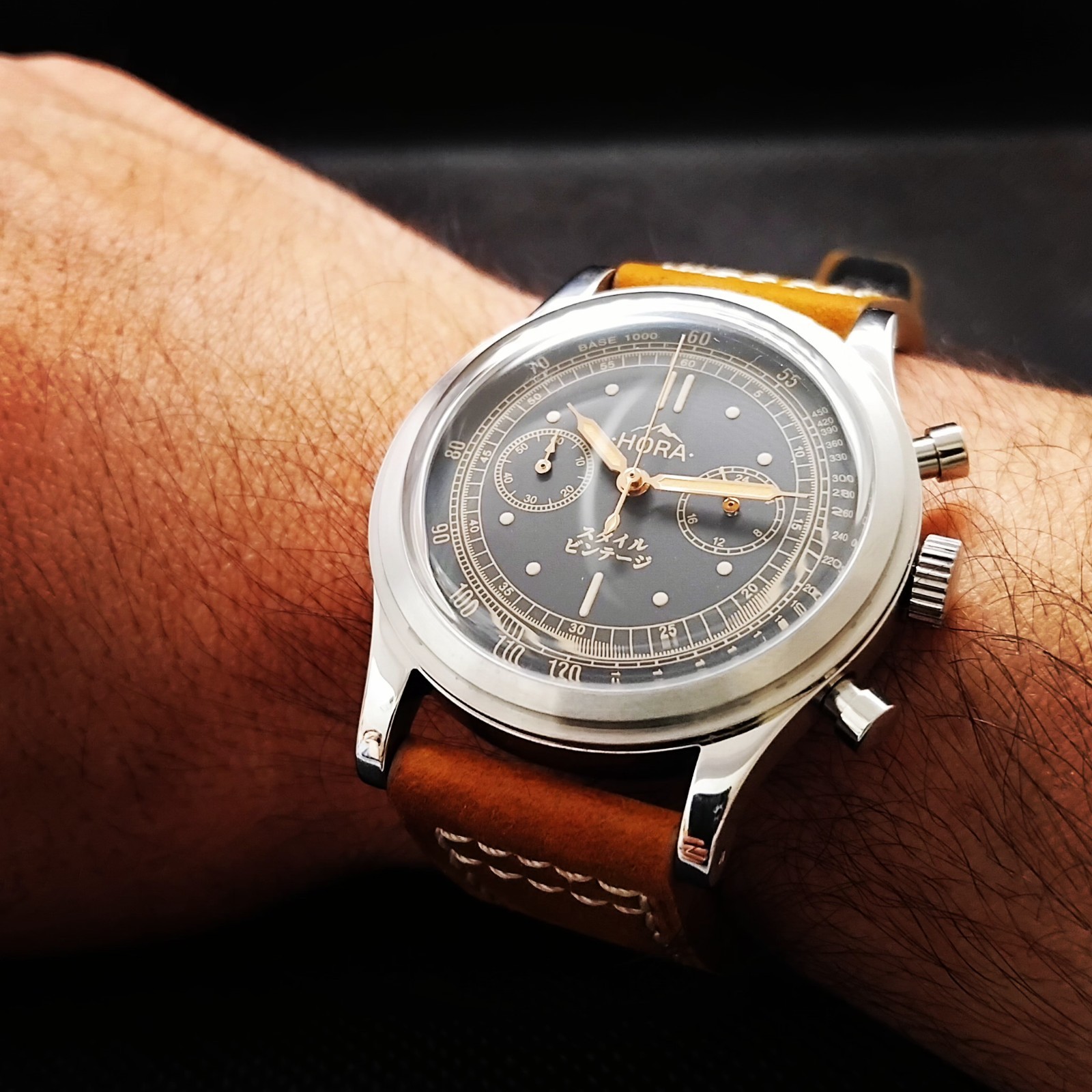 Watch -Hora- Turin 38mm Chronograph Vintage Japan