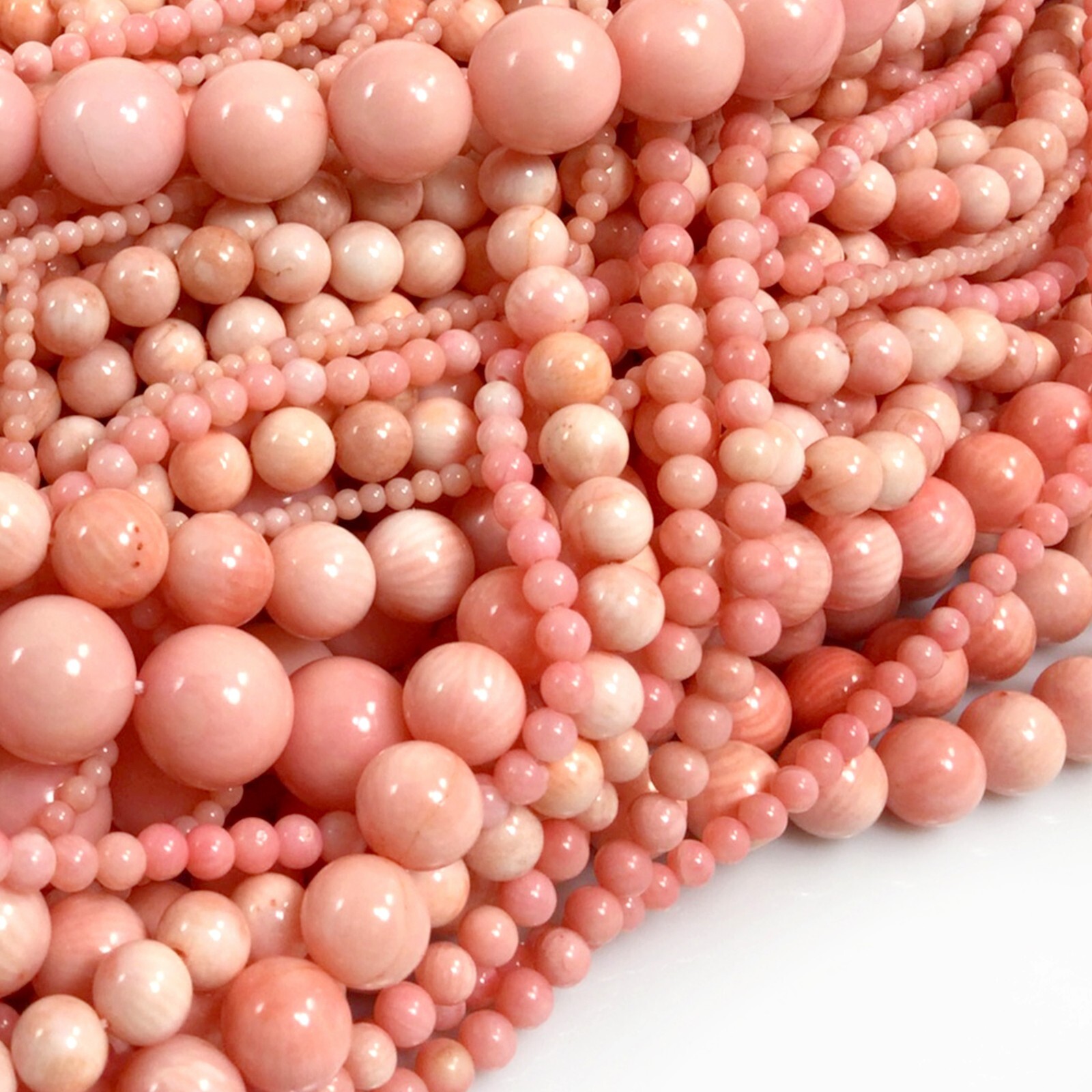 Pink Coral Angel Skin Smooth Round Loose Beads 15″ 2mm 3mm 4mm 6mm 8mm 10mm
