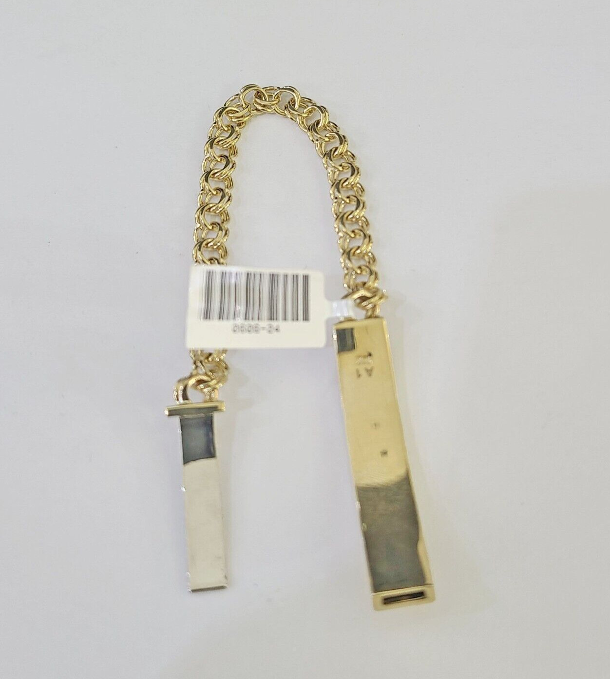 10k Chino ID Bracelet Yellow Gold Box Lock Real 10kt 6.25″