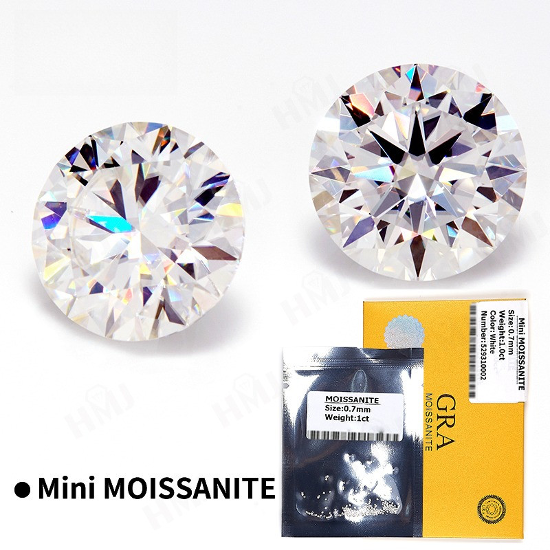 Small Sizes Loose Moissanite 0.8-1.9mm D Color VVS1 for Jewelry Making Wholesale