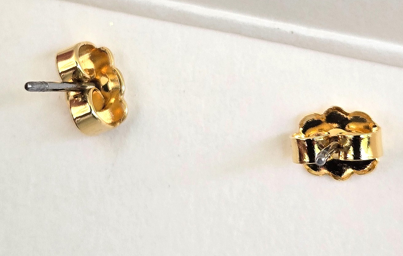 Vintage 1991 Avon Contempo Gold Tone Dangle Pierced Earrings 2-1/8″ in Card