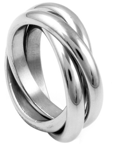 3 Piece Wedding Band / Thumb Ring Stainless Steel 47