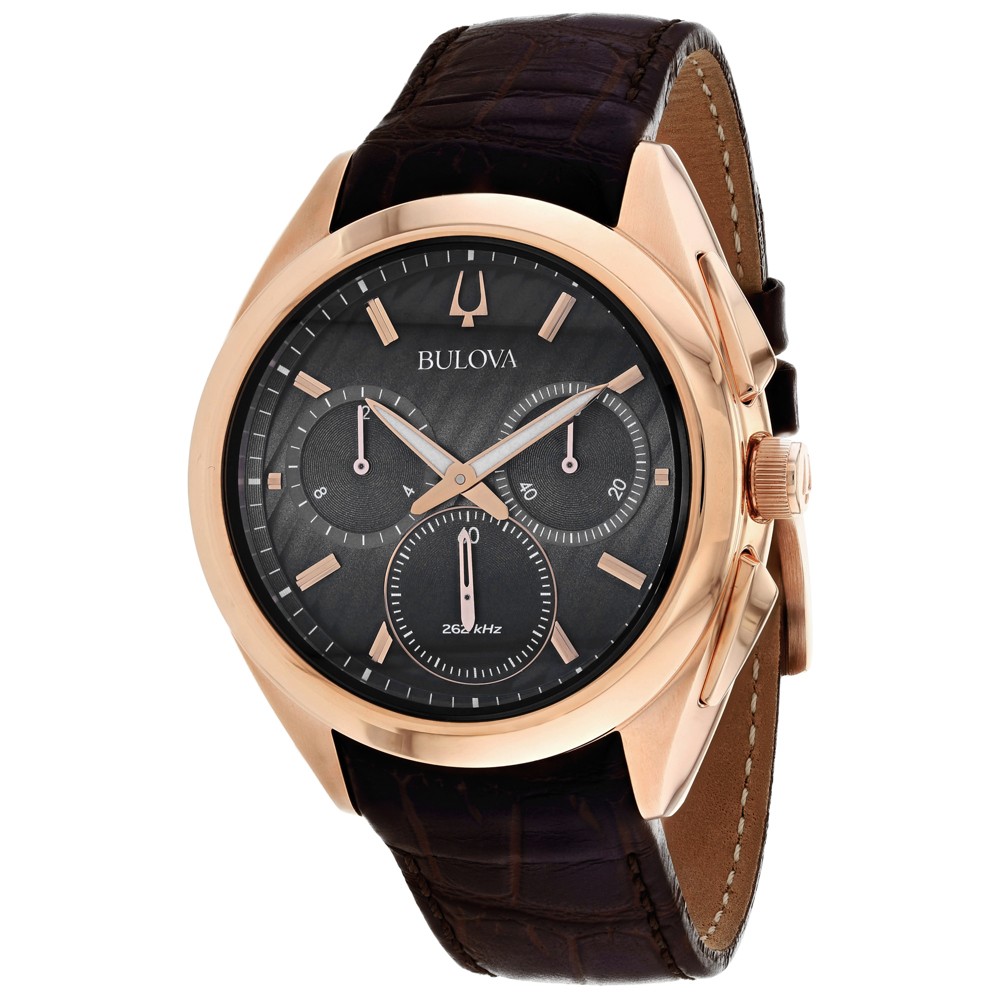 Bulova Men’s Curv Black Dial Watch – 97A124