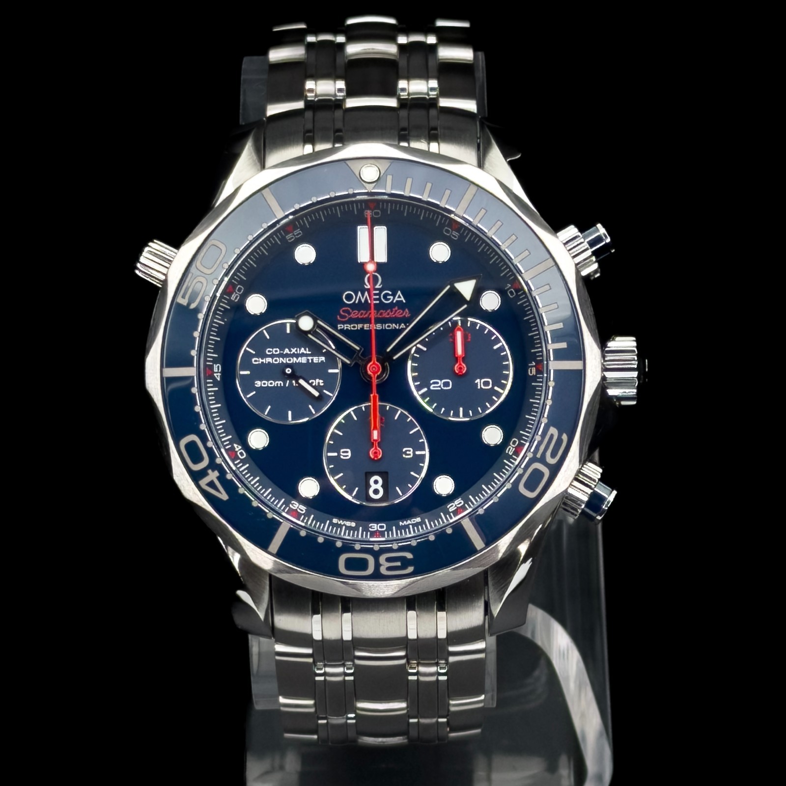 2023 Omega Seamaster Diver 300 M Chrono 44mm 212.30.44.50.03.001 B+P Excellent