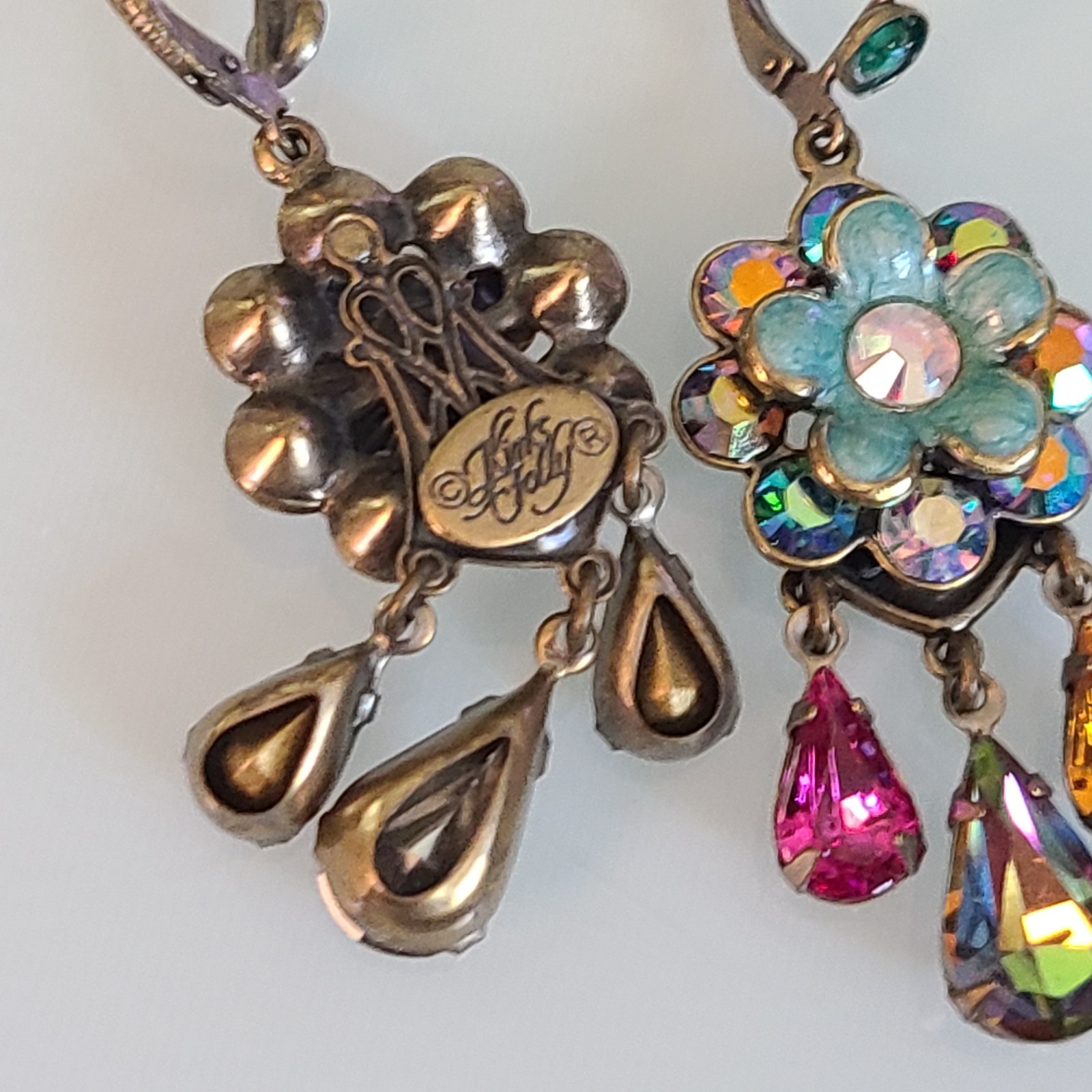 SALE ONE OF A KIND KIRKS FOLLY 6 IN WIDE BIB WITH 4 IN DROP NECKLACE SET WOW