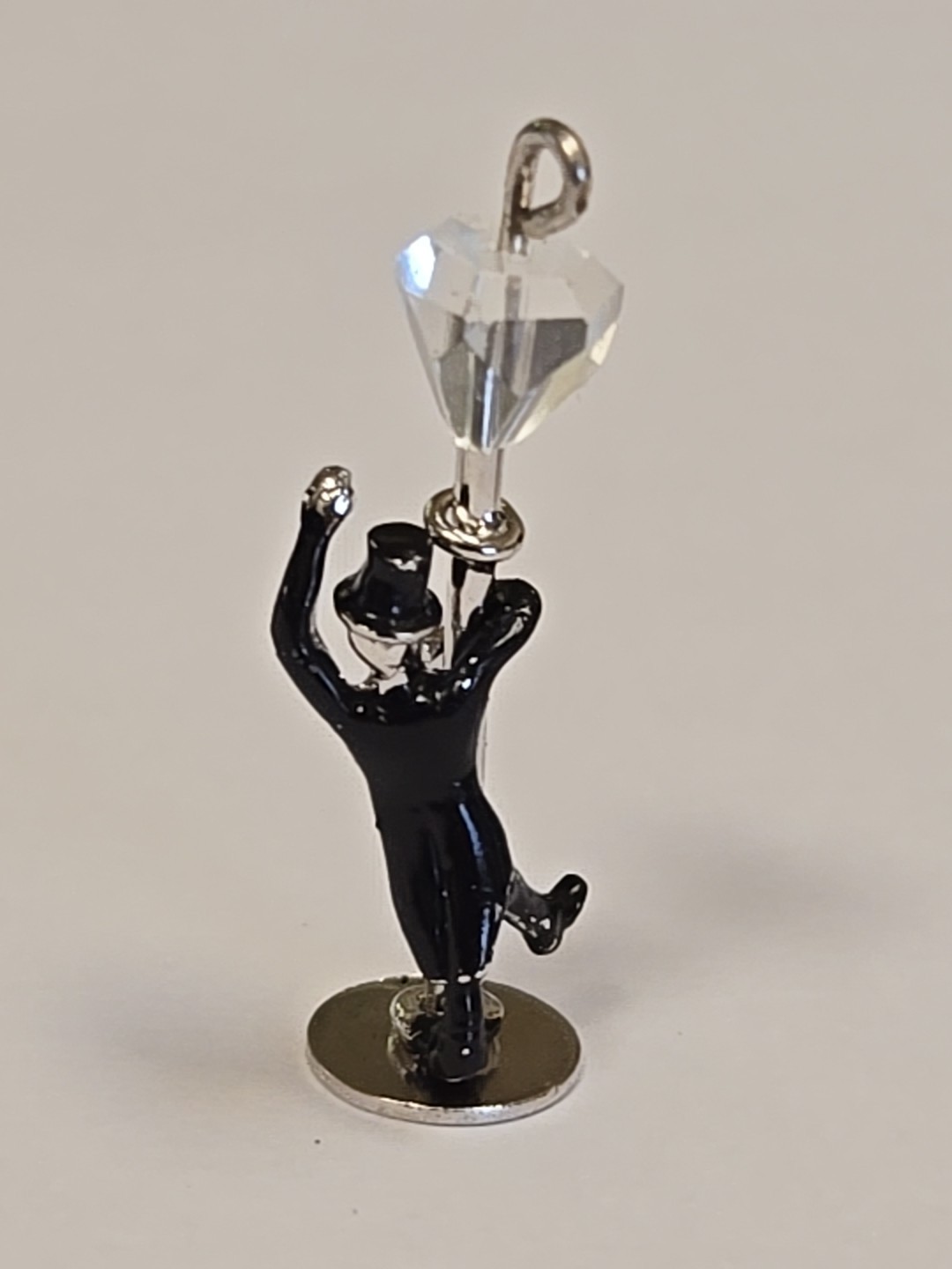 Sterling Silver ~ MY FAIR LADY Charm! ~ ENAMEL TUXEDO ~ RARE! ~ VINTAGE c1960s