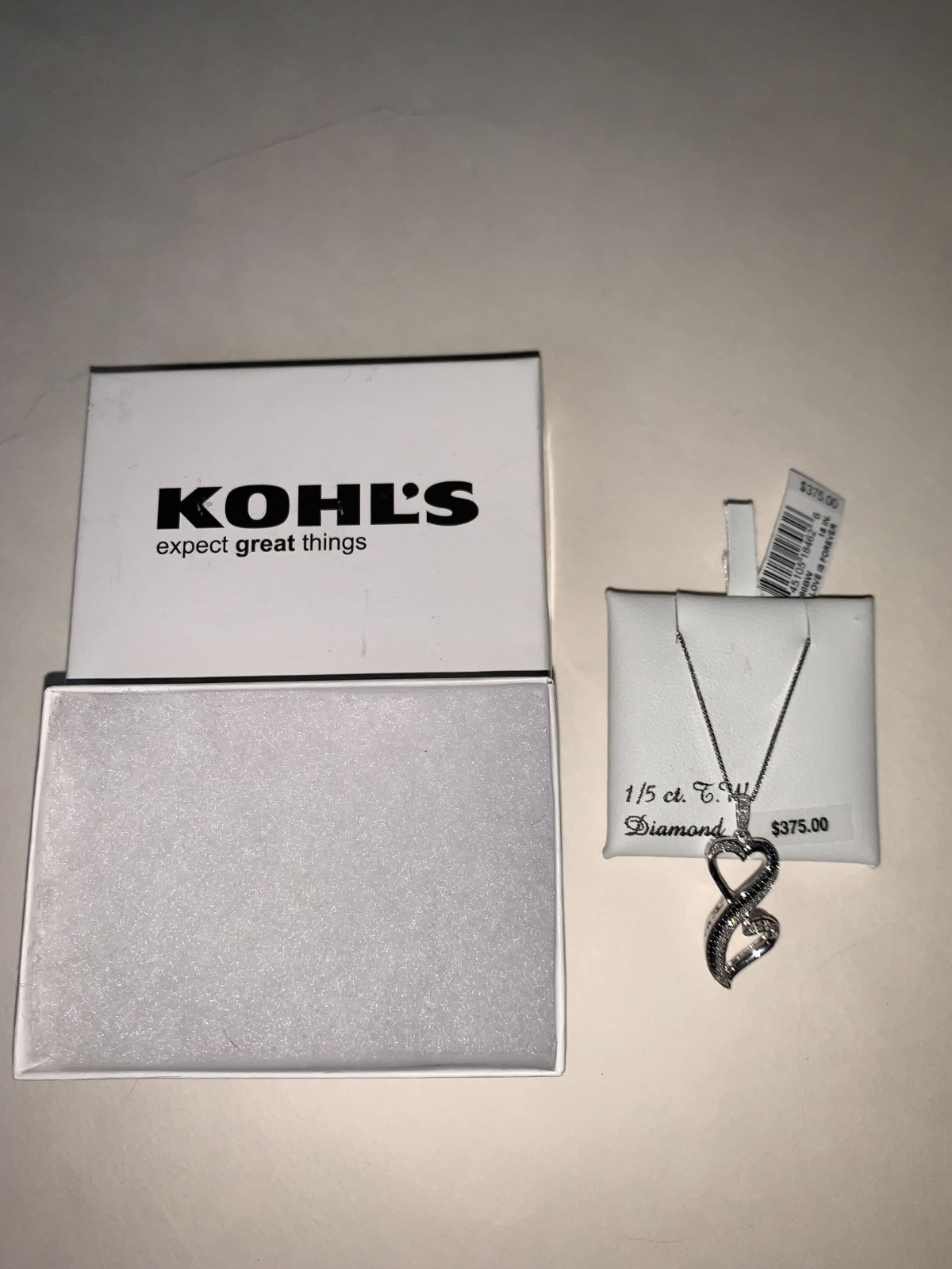 Love Is Forever 1/5 CTW Diamond Heart Pendant Necklace Sterling Silver 18″