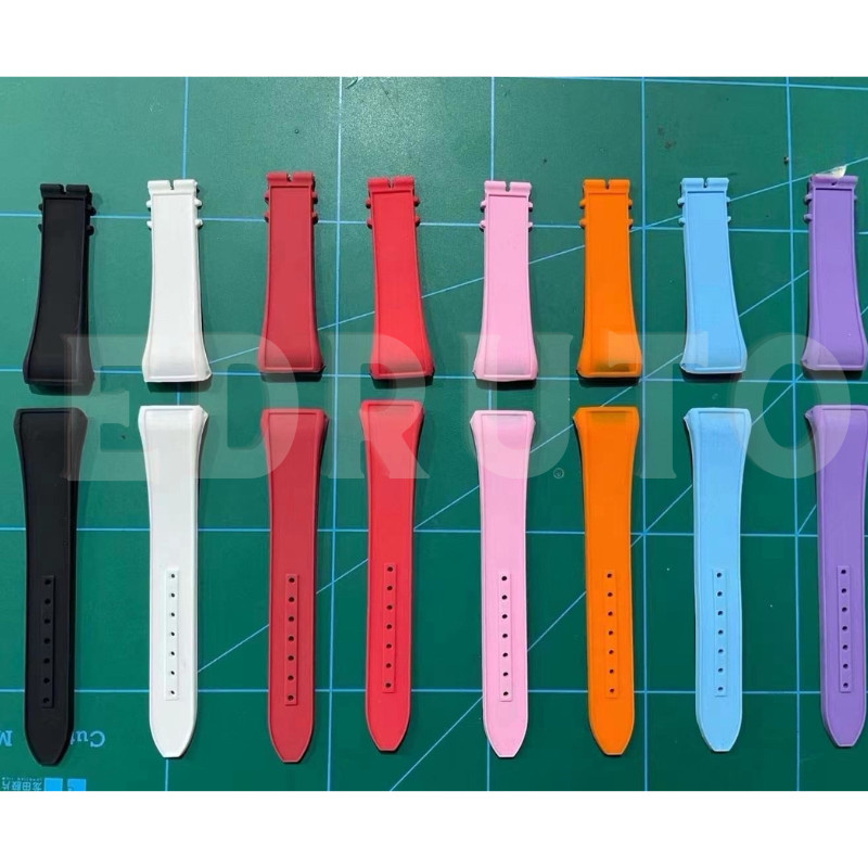 20 28mm Leather Rubber Strap Watch Band Fits Franck Muller Vanguard V45 V32
