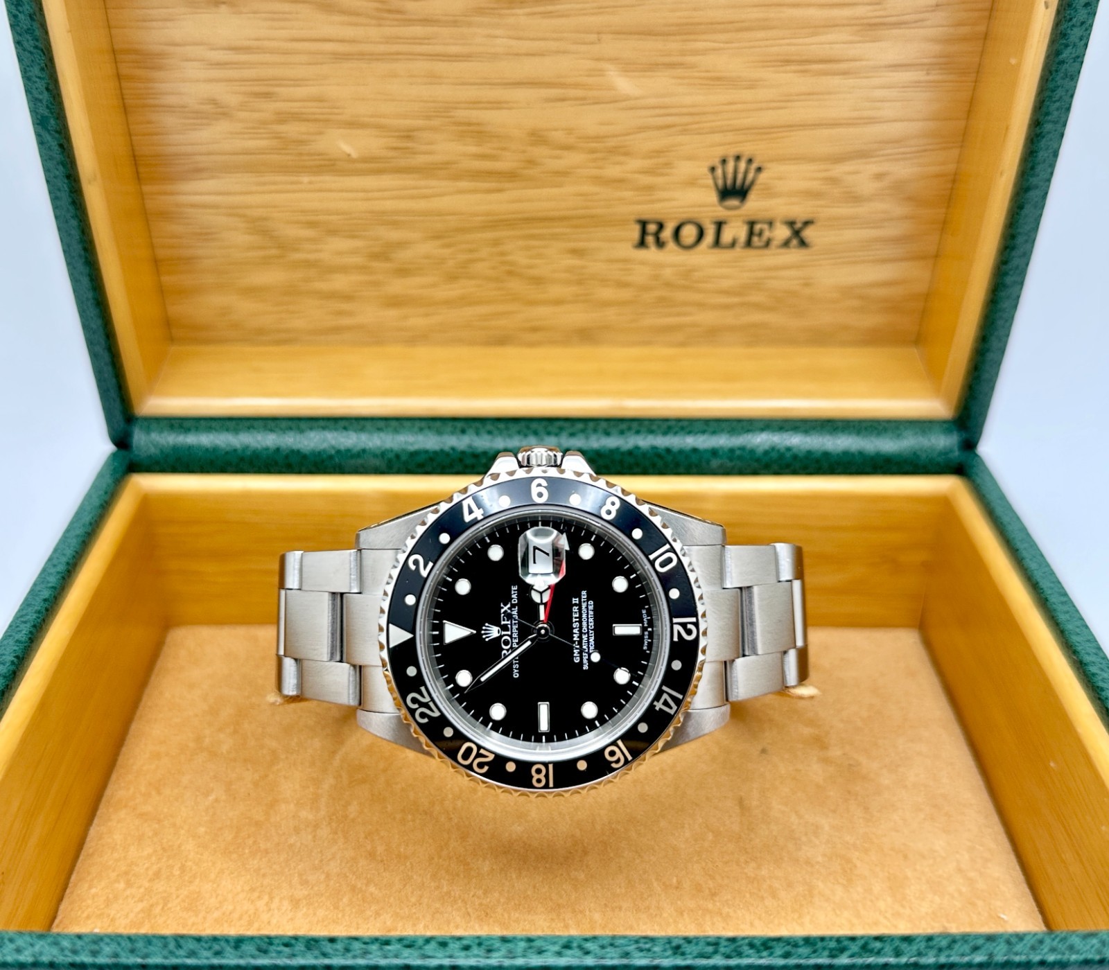 2004 Rolex GMT-Master II 16710 40mm Black Stainless Steel Box Paper