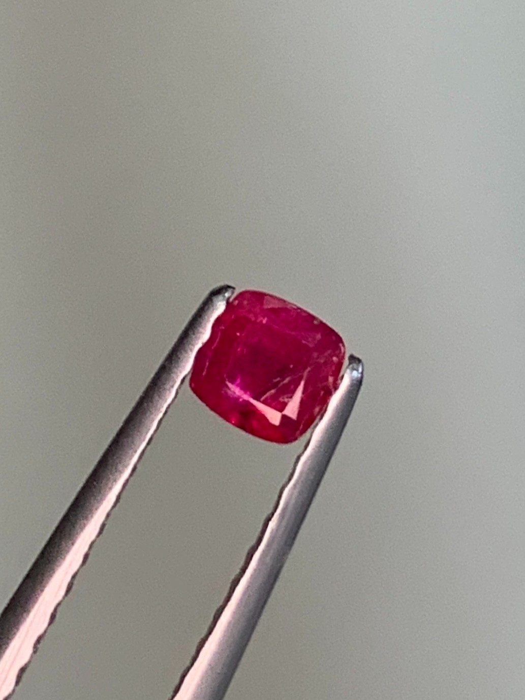 0.25 Ct Natural Vivid Red Ruby Untreated Cushion Cut Faceted Loose Gem Afghan