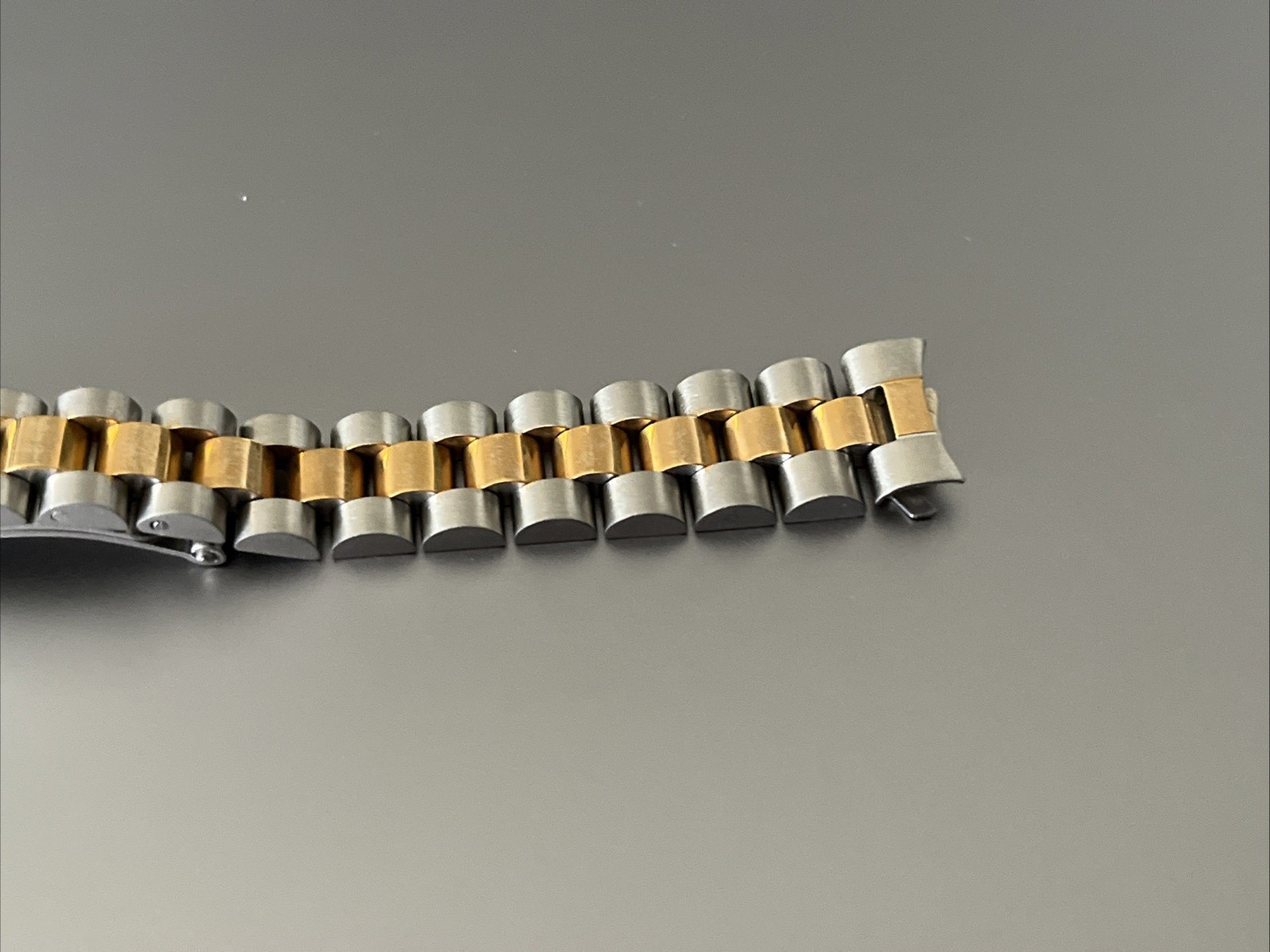 13 mm Watch Bracelet President S/ Steel Two-Tone Mat/Polish Hidden Folding Clasp