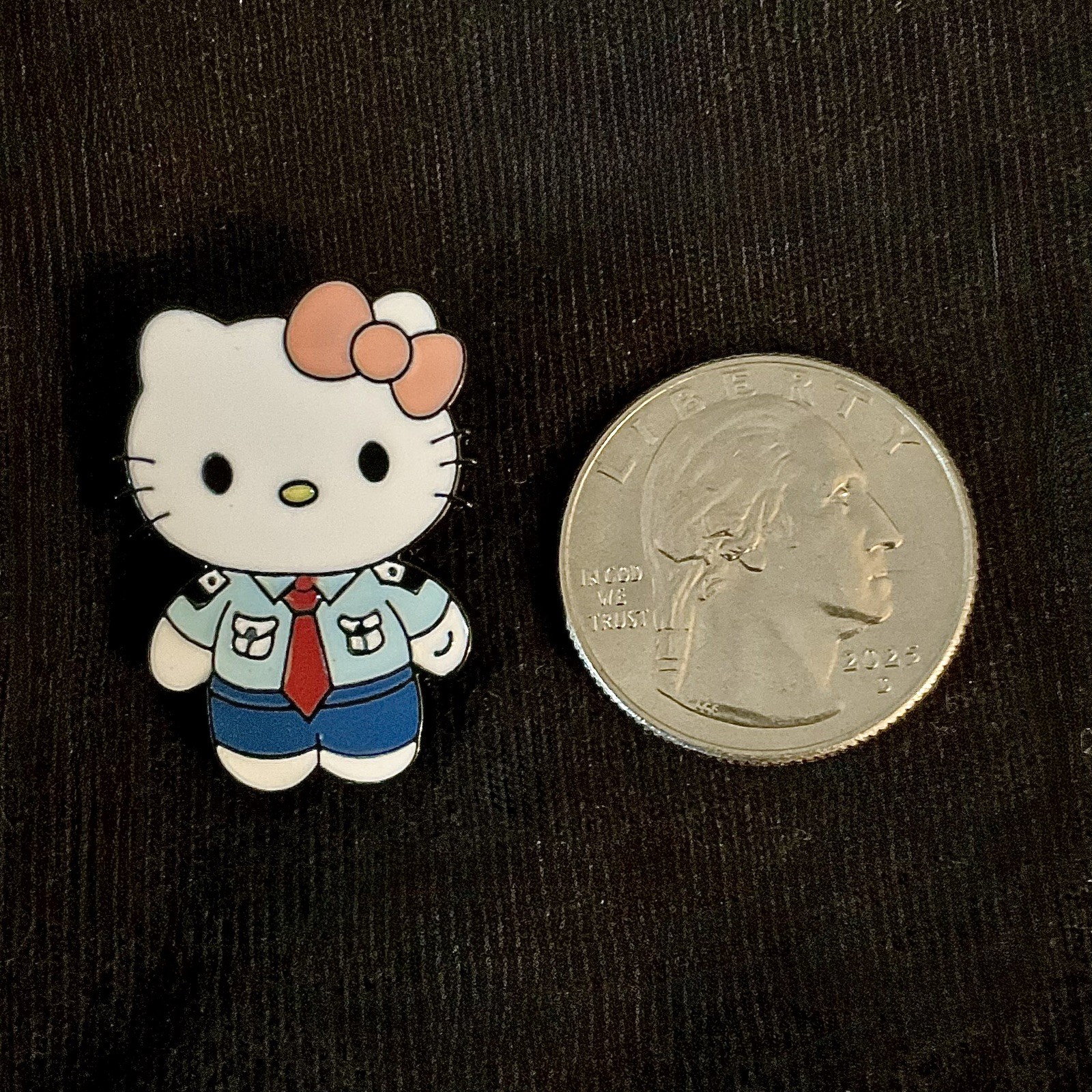 Policeman W/ Red Tie, Hello Kitty, Sanrio, Enamel, Zinc, Alloy, Pin, Brooch.