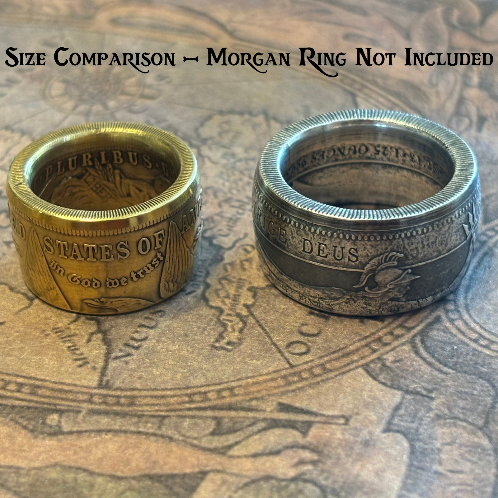 EXCLUSIVE GIANT PURE SILVER St. Helena Britannia 1.25 TOz COIN RING SIZE 9-13 UK