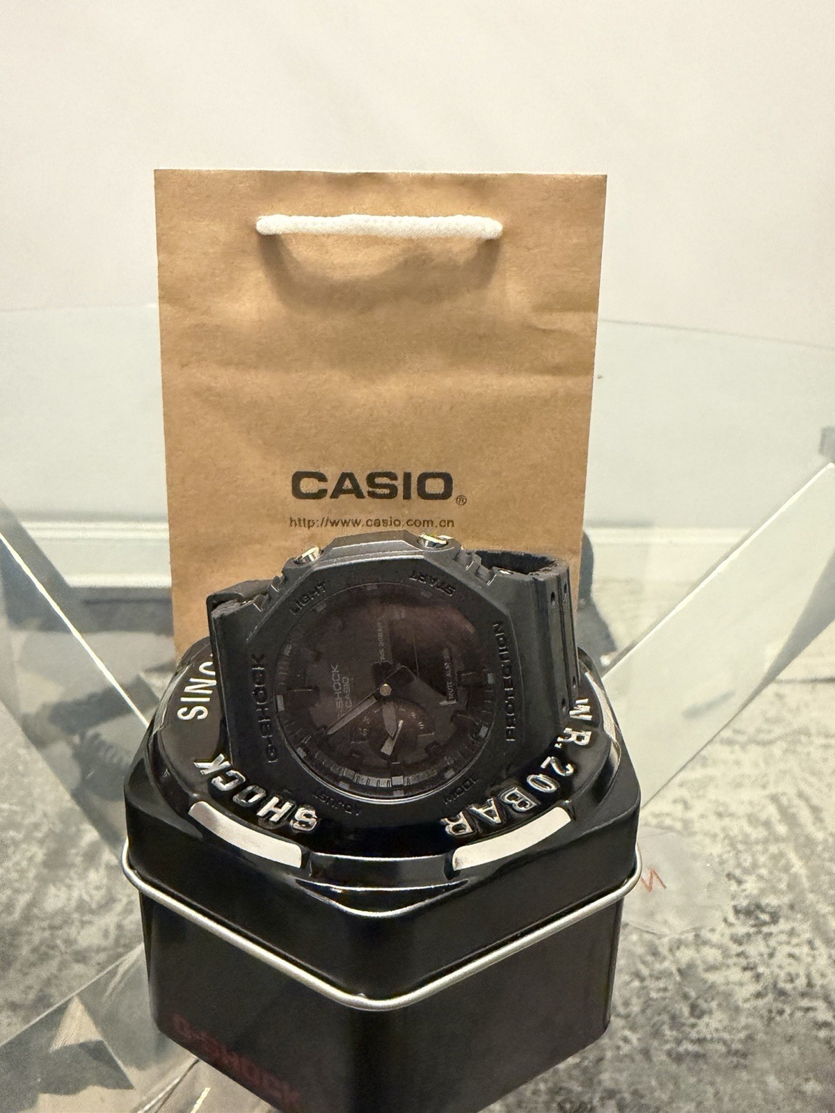 Casio G-SHOCK 45.4mm Black Carbon/Resin Case, Black Resin Band, (GA-B2100-1A1JF)