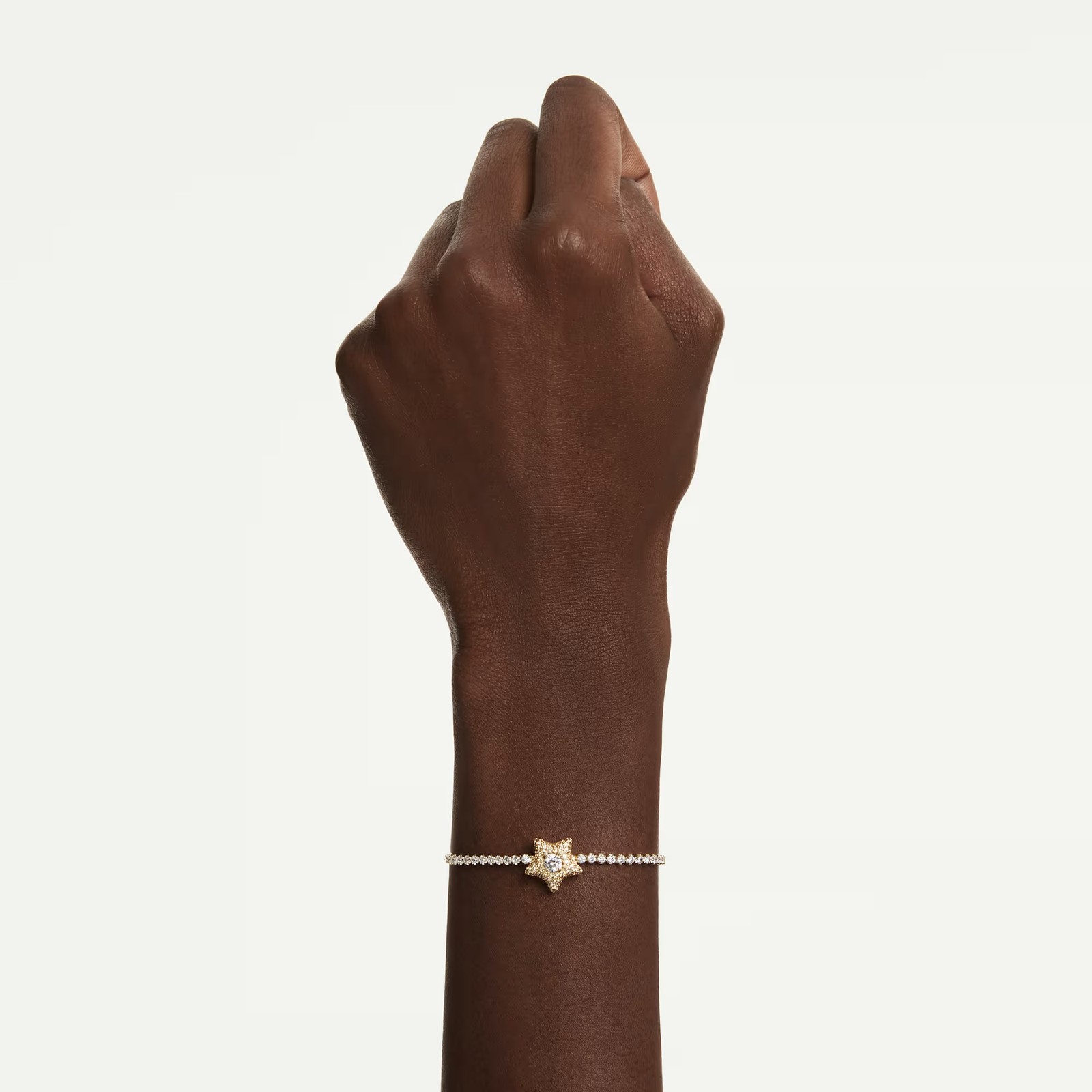 Swarovski Sublima Bracelet, Round Cut, Star Multicolored 18K Gold Plated 5760559