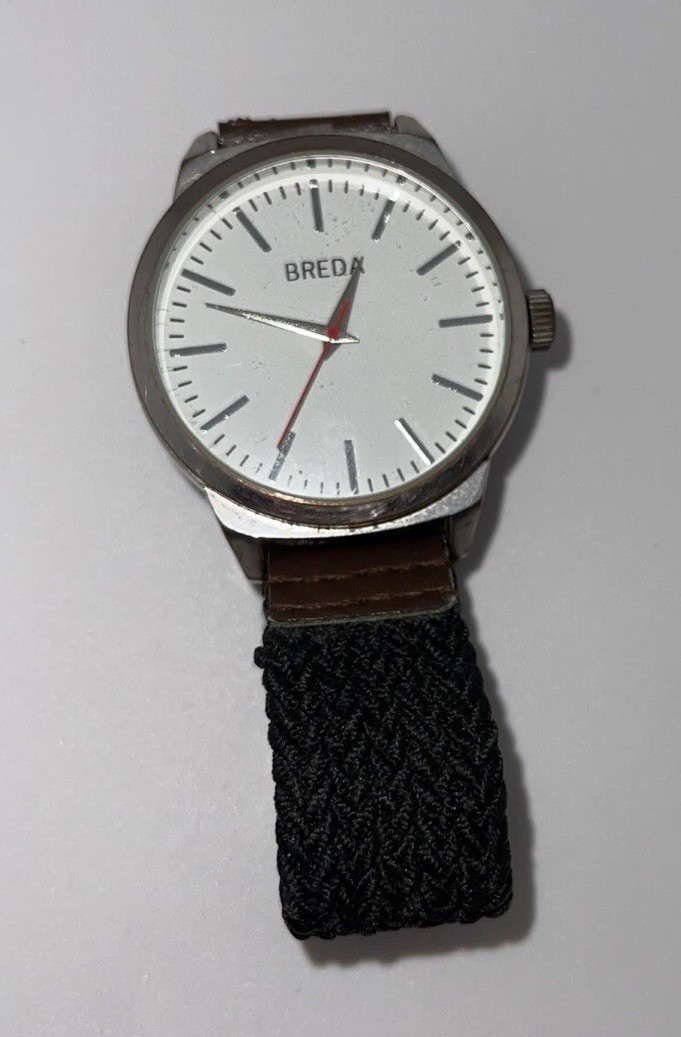 Breda Men’s Watch Black Case White Dial 44mm Bespoke Post 8171