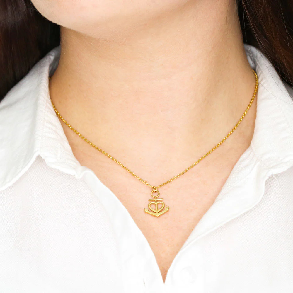 Wife Necklace Gift – You Are My Anchor