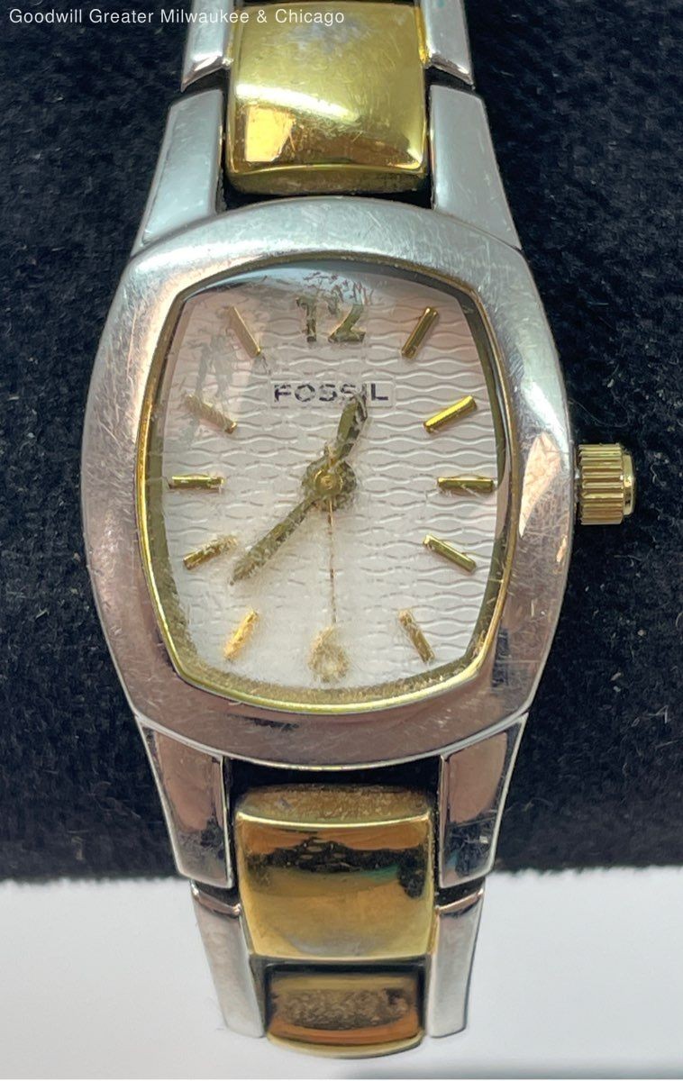 Women’s Fossil Two Toned Stainless-Steel Wristwatch, 40.0g