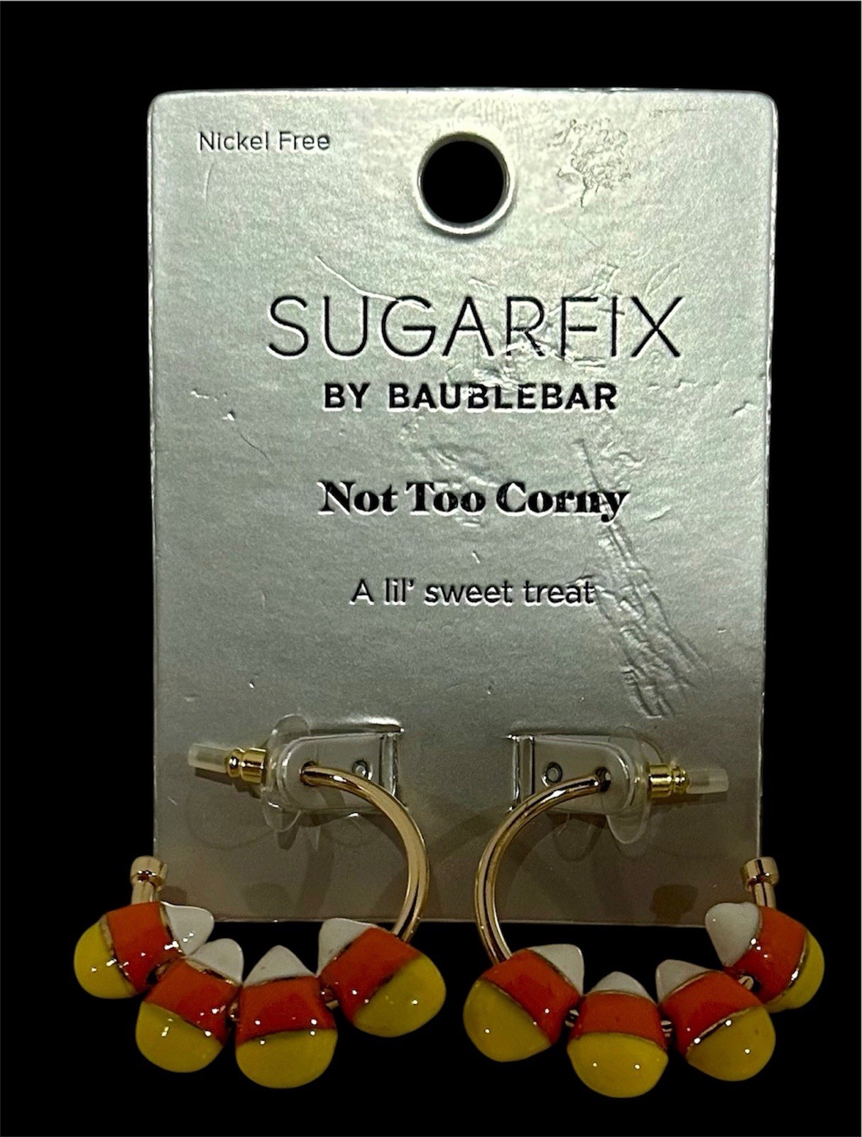 Sugarfix by Baublebar Not Too Corny Halloween Candy Corn Earrings Nickel Free