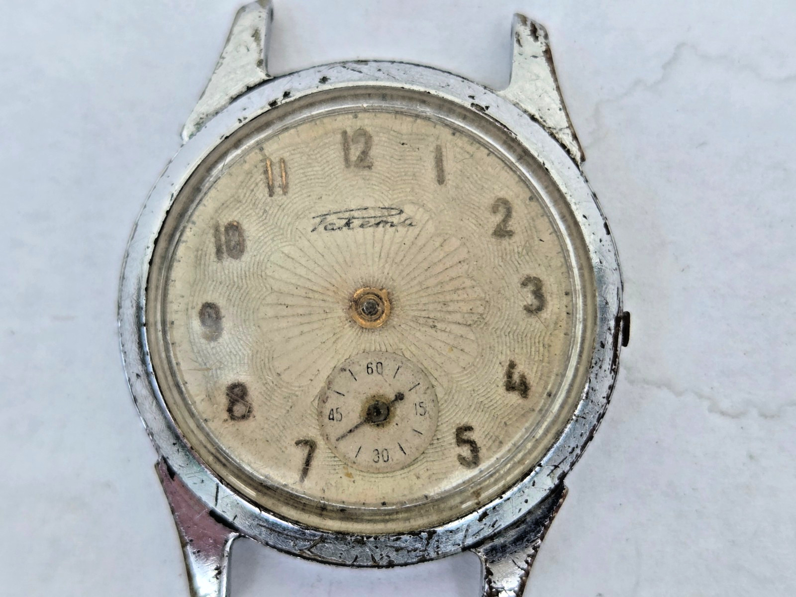 Russian Wristwatch Watch Raketa , Rocket Made in USSR 1/57 Not working for parts