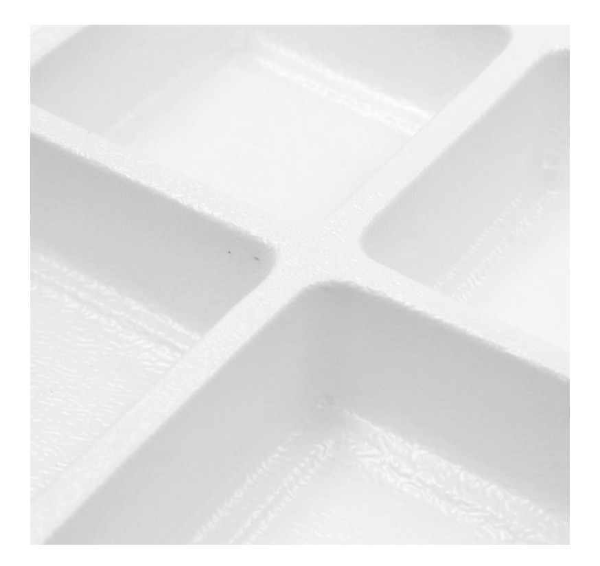 10 Tray Inserts 8 Compartment Liners White Jewelry Plastic 14 ” x 7 ½” x 1 3/8″