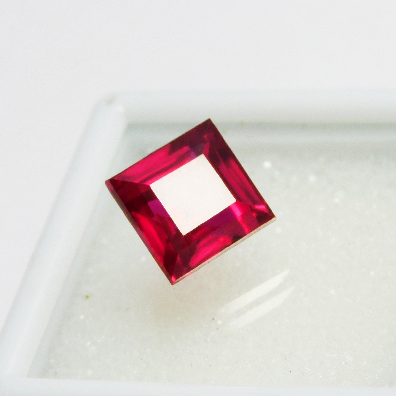 4.35 Ct Natural Bloody Red Ruby Square Cut Flawless Loose Gemstone CERTIFIED