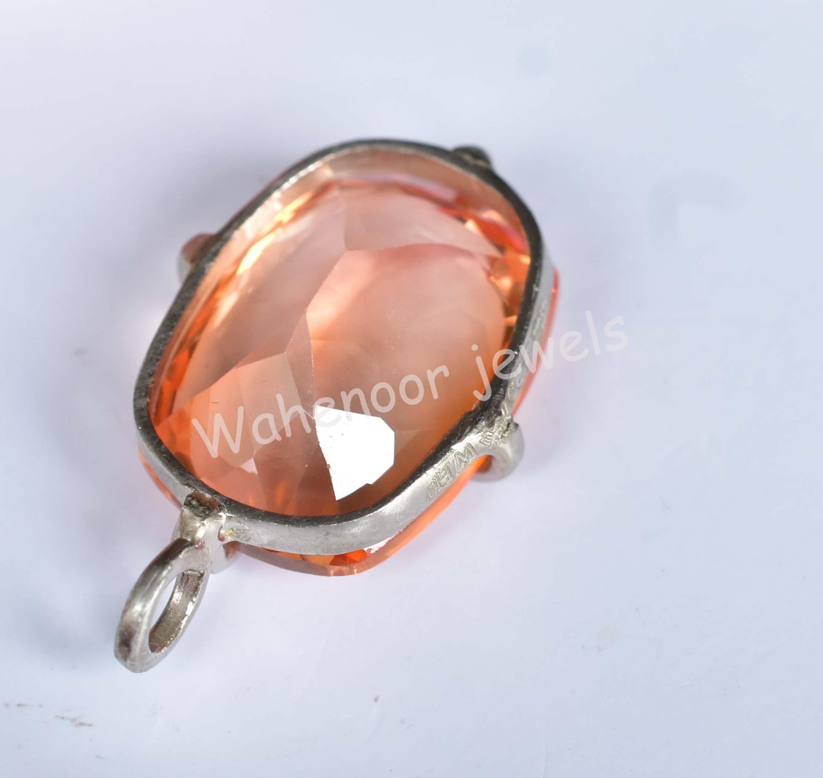 Rare 12 Ct Natural Imperial Topaz Cushion 925 Sterling Silver Pendant Certified