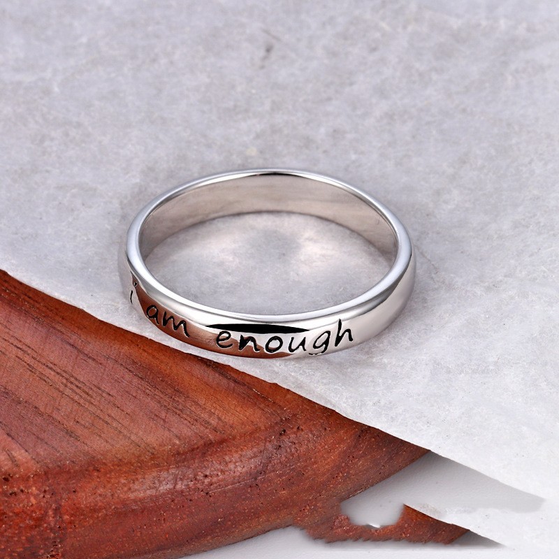 European & American Style Index Ring – Simple White Gold Tone Fashion Jewelry –