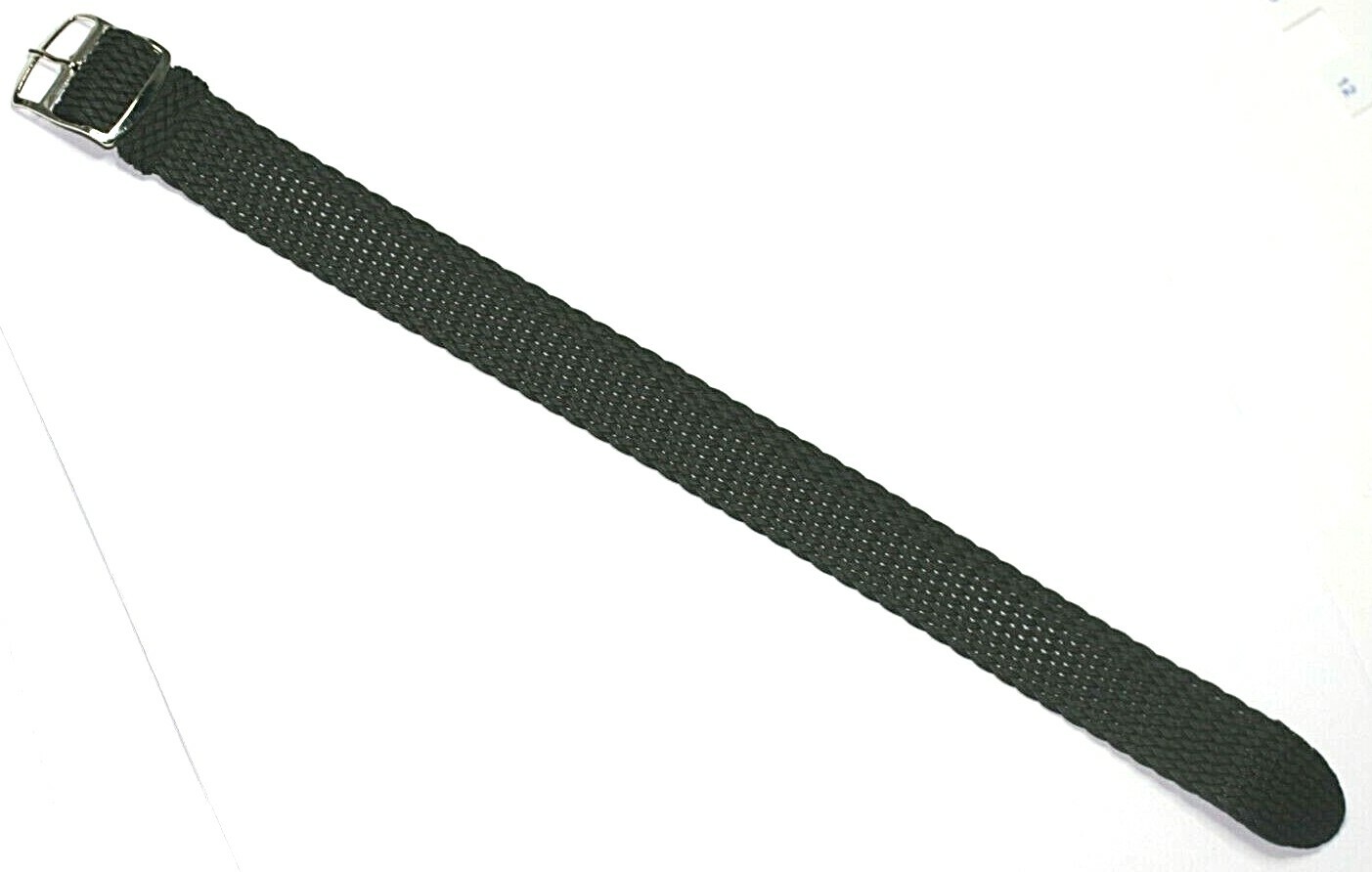 EASY FIT WATCH STRAP 18MM 20MM BLACK PERLON THREAD THROUGH ONE PIECE ZRC FRENCH