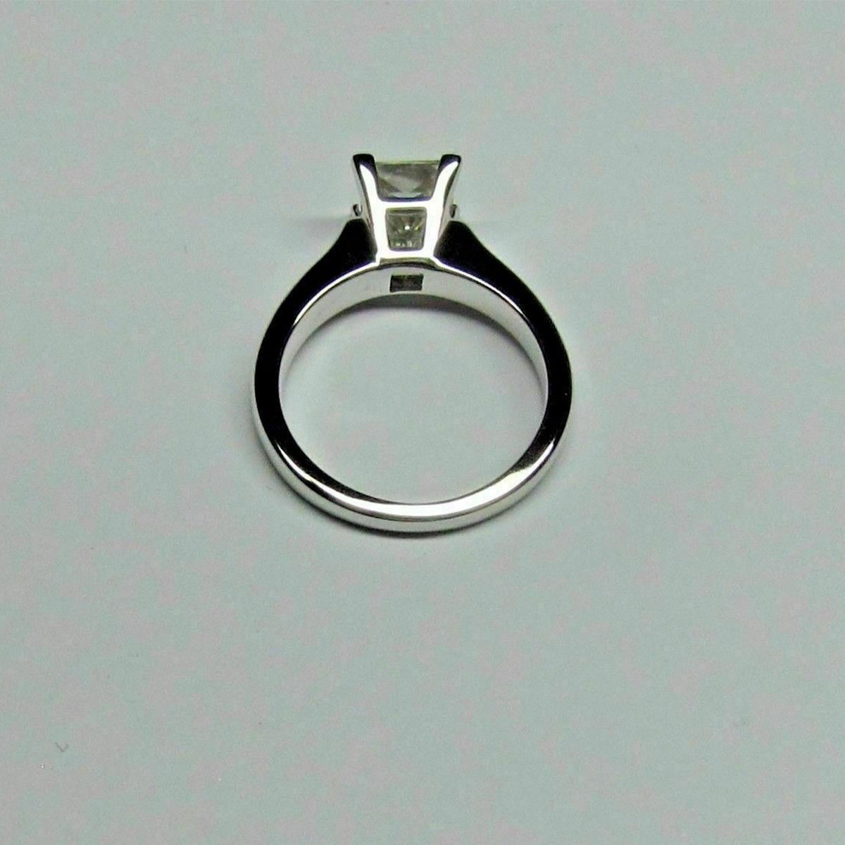 2 Ct Princess Cut Solitaire Diamond Wedding Ring 14K White Gold Finish Size 7