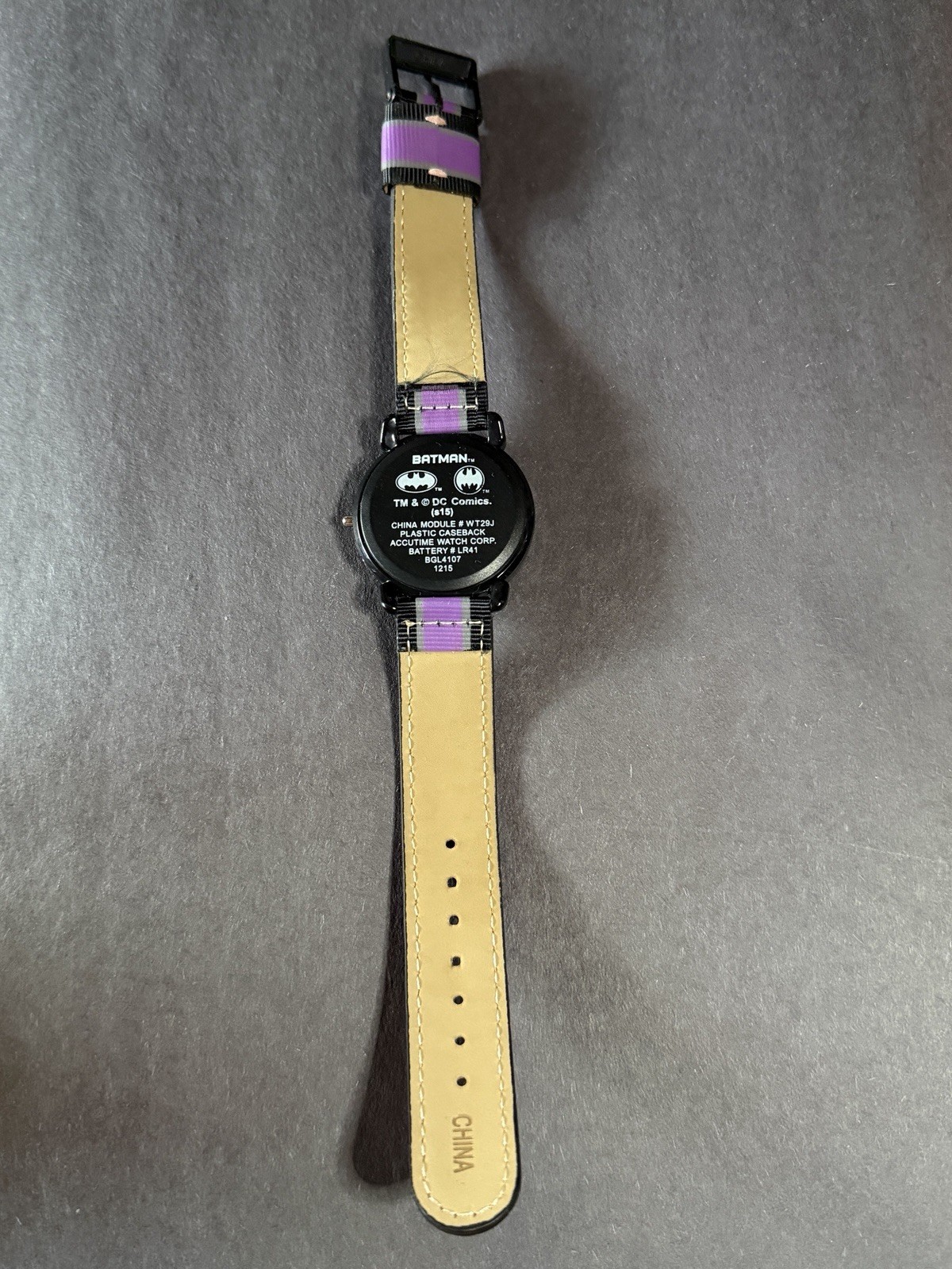 Accutime Batman Girls Digital Watch Purple New Battery