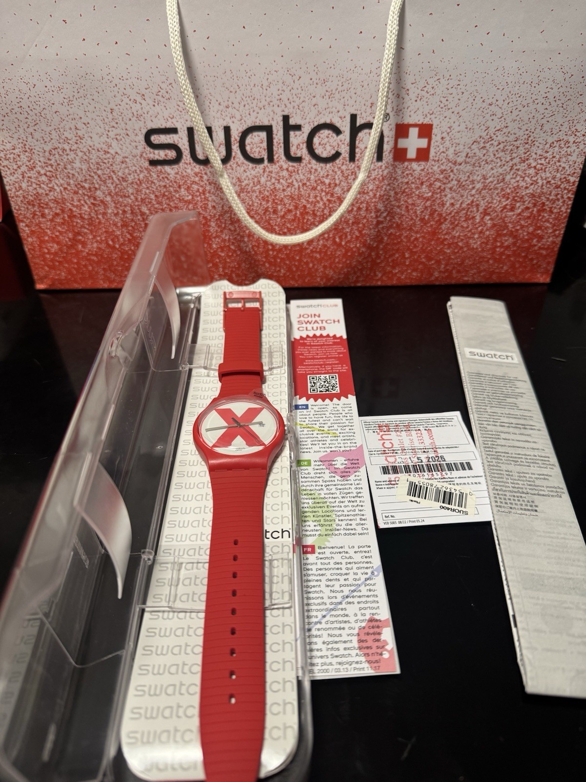 NEW🚨 Swatch XX-RATED RED SUOR400 Swiss Made 41mm New Gent Watch