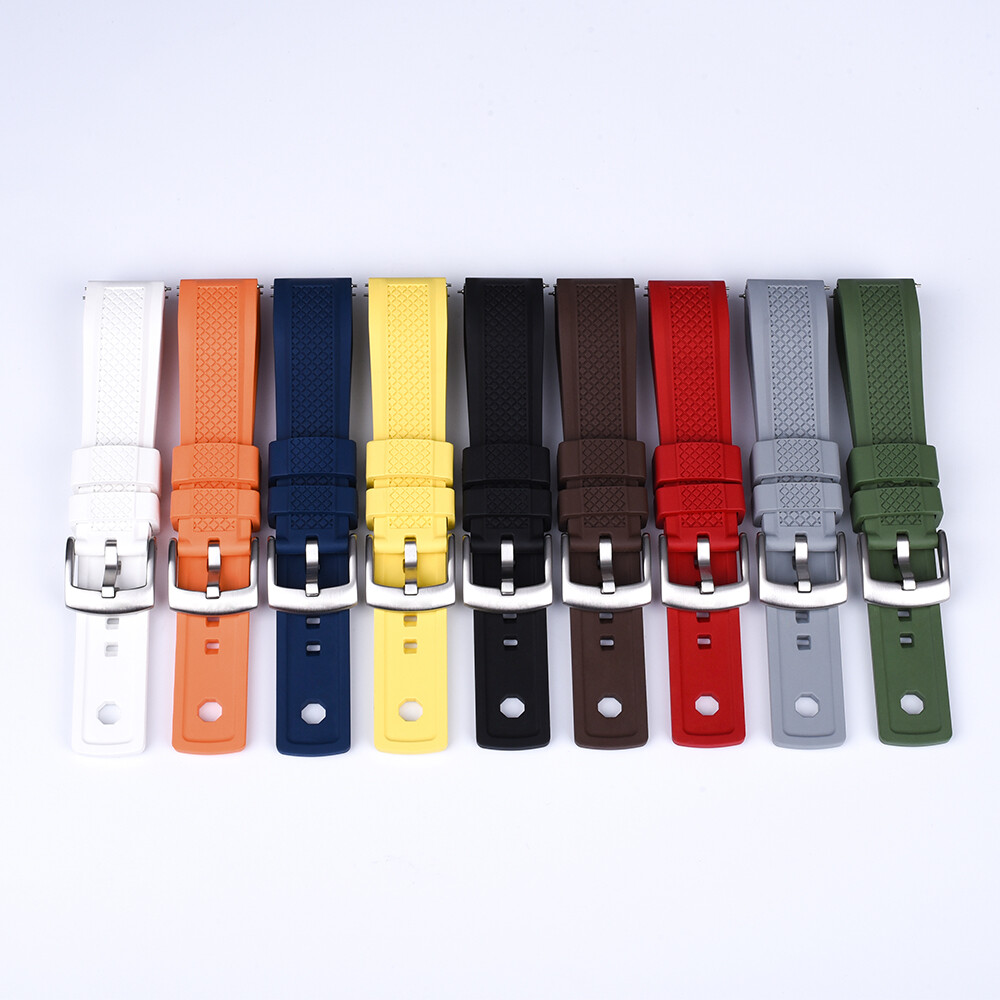 FKM Rubber Summit Style Strap – Quick Release Spring Bars & Locking Keeper
