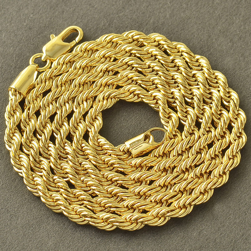 HIP HOP GOLD PLATED ICED PRAYER’S HANDS CZ PENDANT & 24″ ROPE CHAIN NECKLACE
