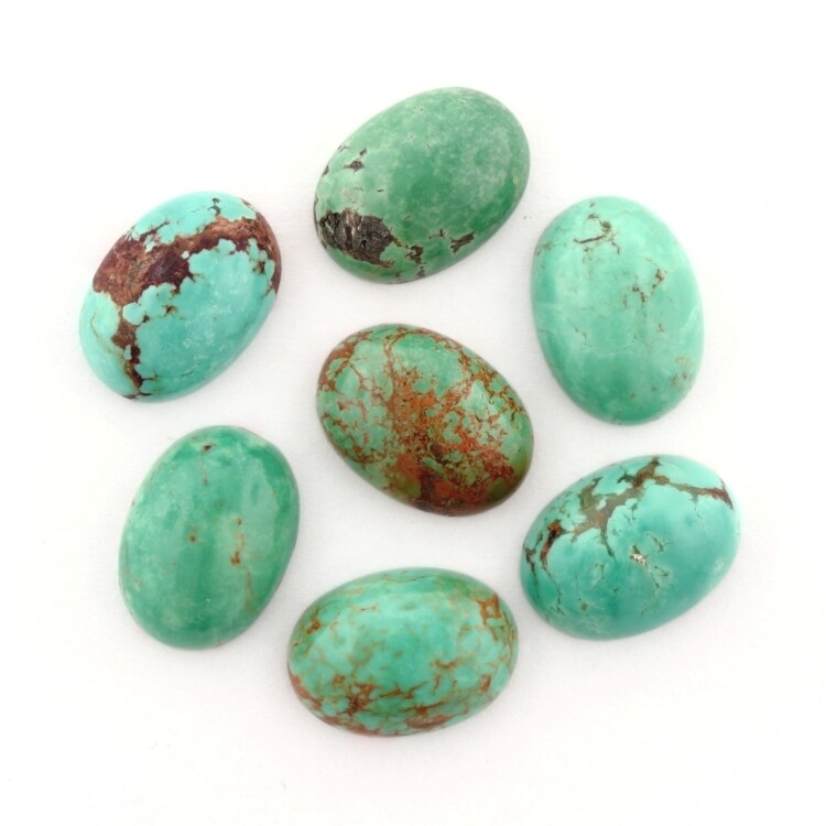 RARE KINGMAN TURQUOISE 18×13 MM OVAL CABOCHON ALL NATURAL SOLD PER STONE F-3448