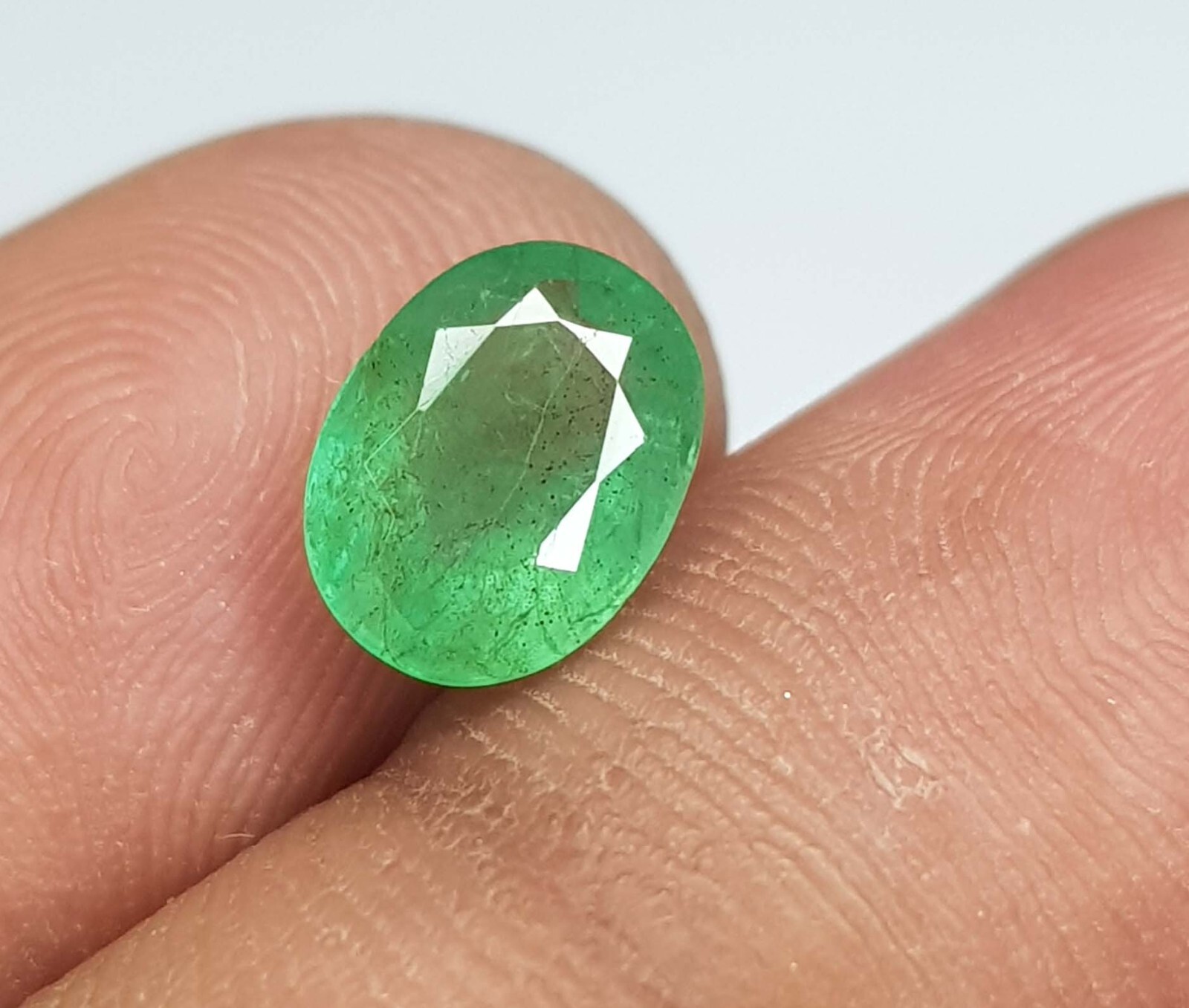 1.52 Ct Top Rich Green Natural Emerald Oval Cut 8.7X6.1 mm Certified Loose Gems