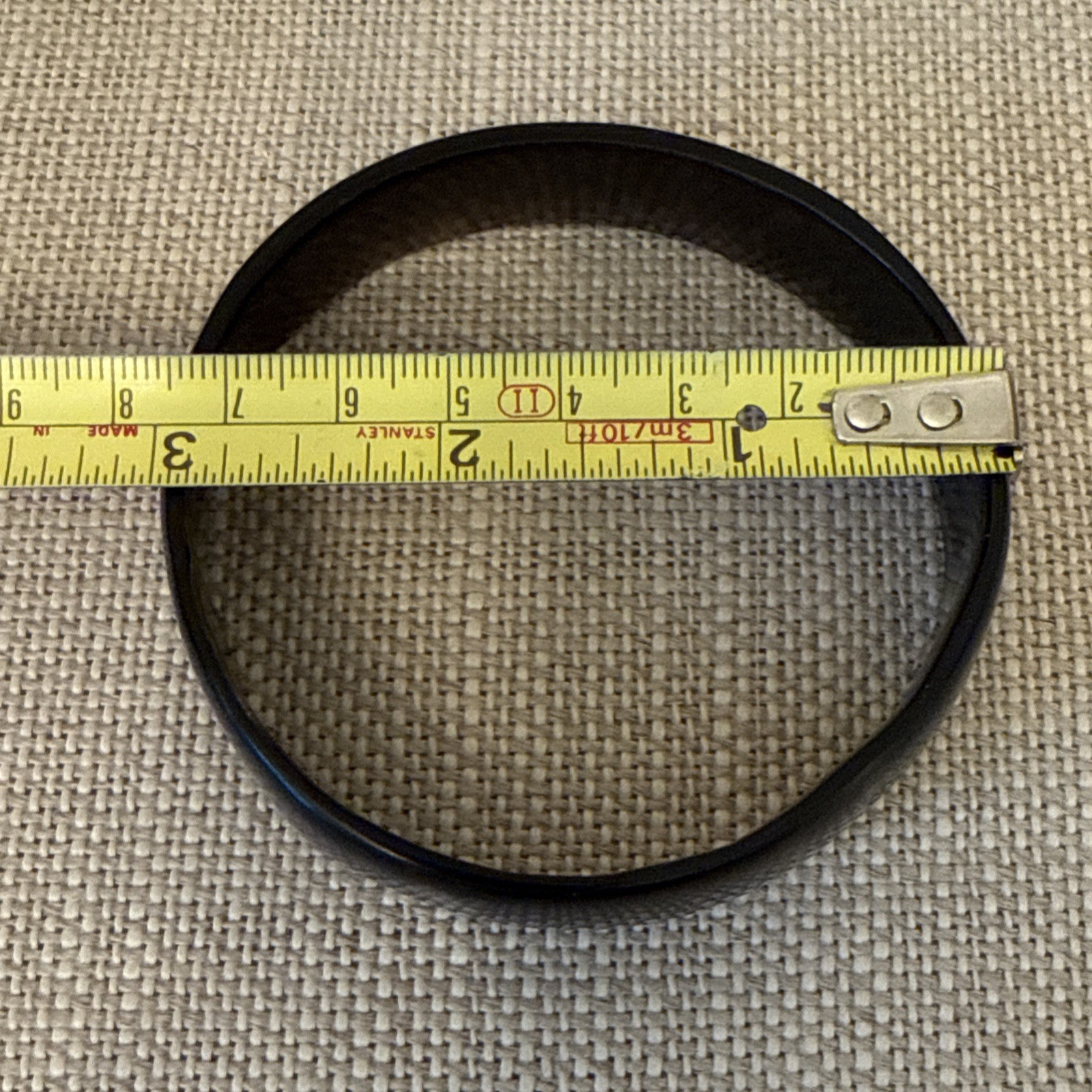 Vintage Natural horn wide cuff Bracelet Dark Brown Ivory Boho Handmade