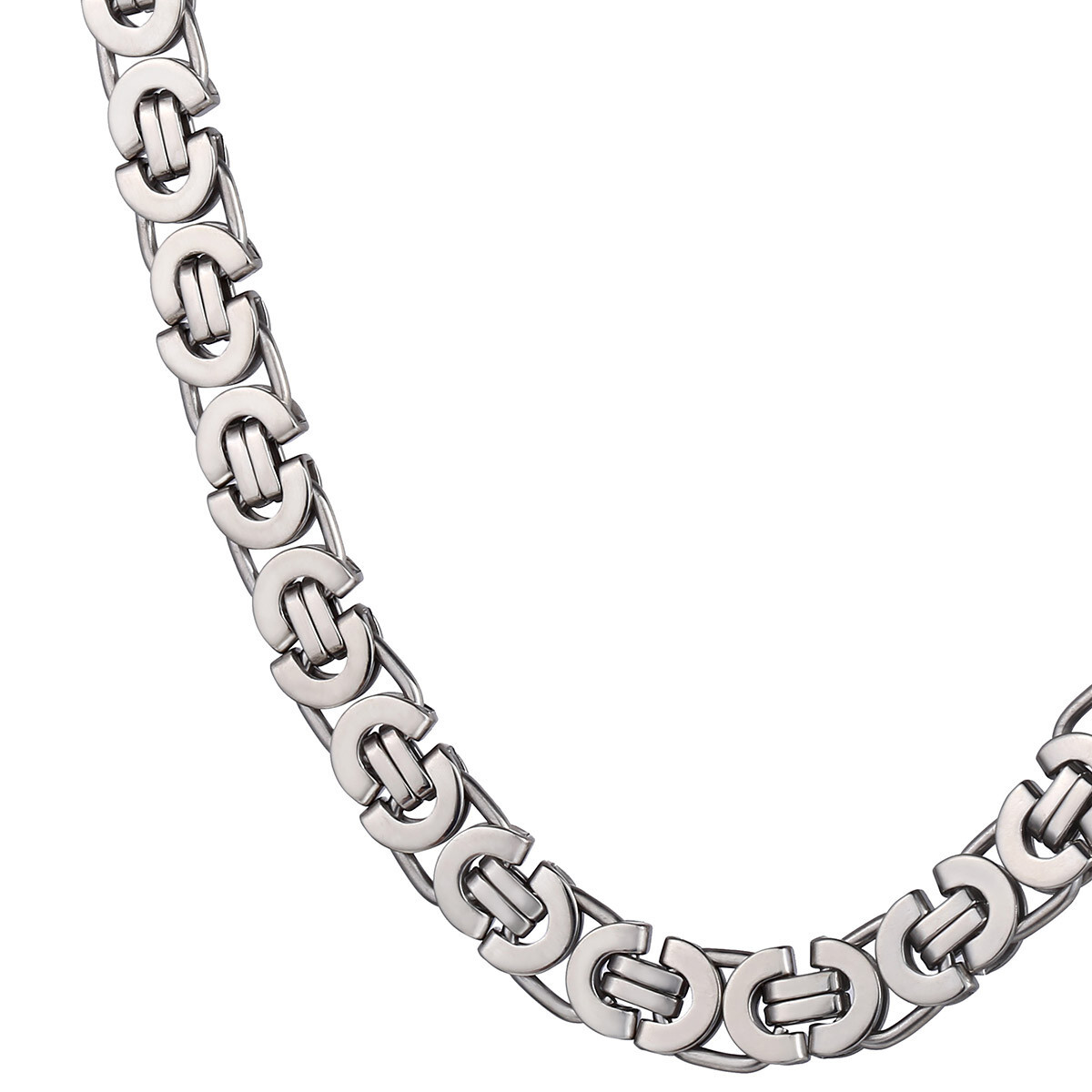 11mm Men’s Stainless Steel Bracelet Necklace Jewelry Set Byzantine Chain 8-30in