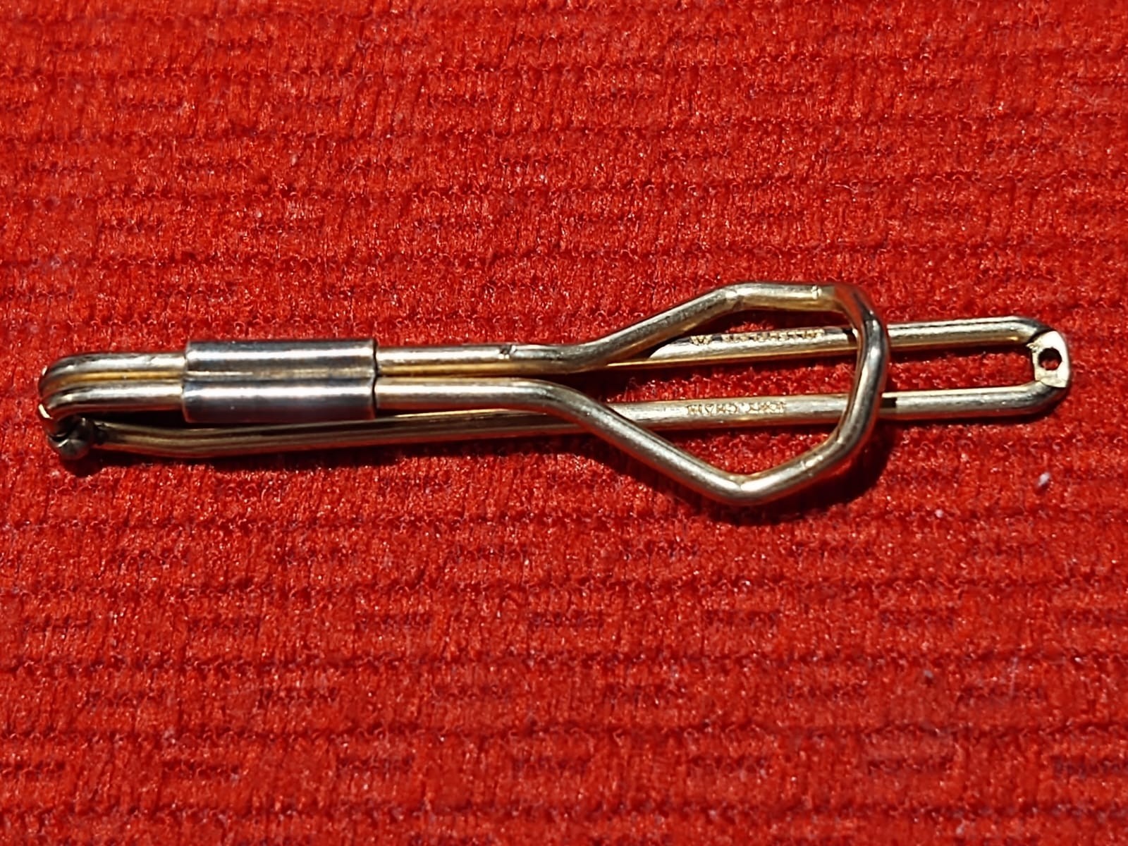 Antique 10K GOLD PLATED Tie Clip as Pictured Unknown Details