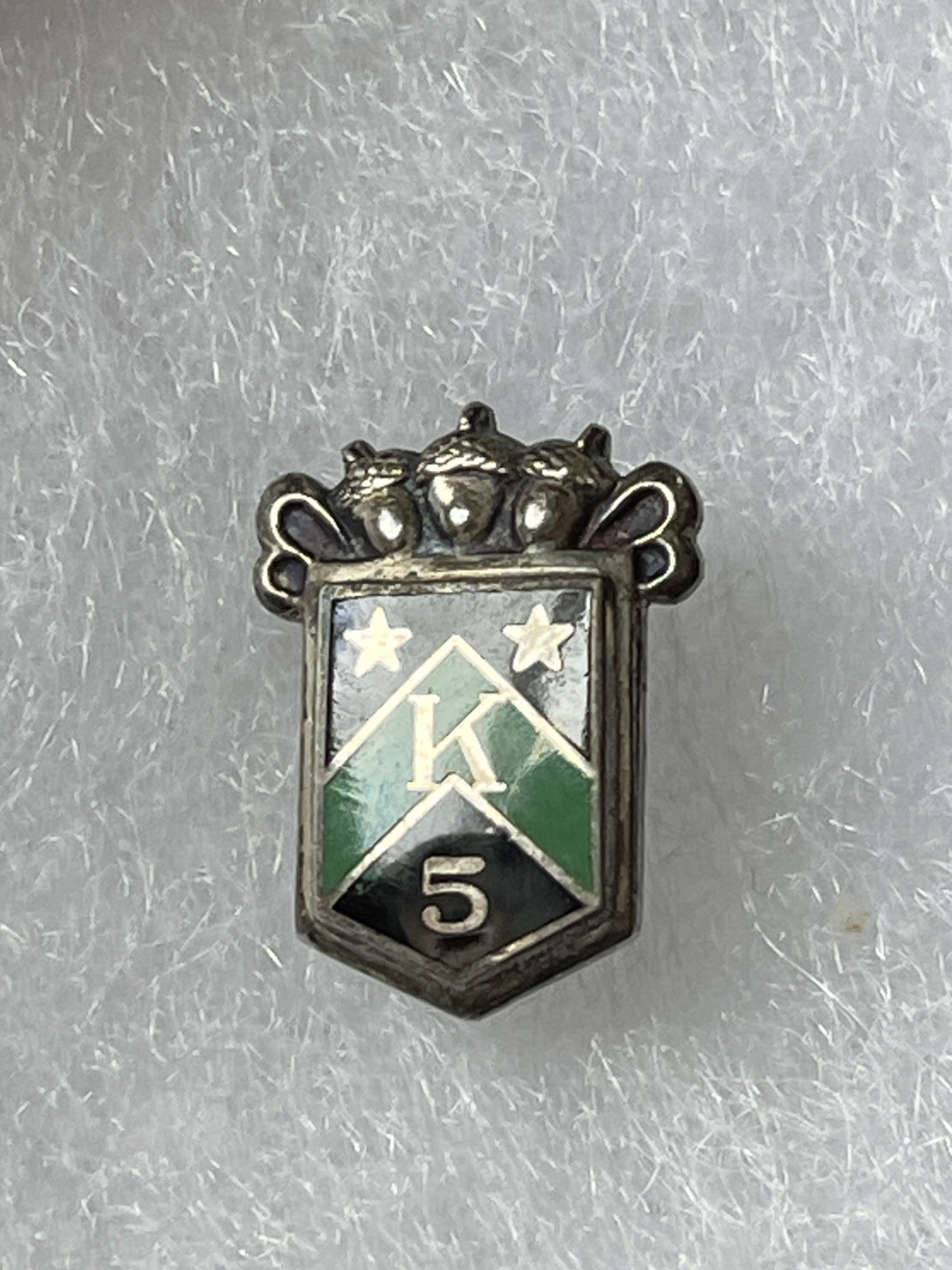 VTG S.S. Kresge Company 5 Years Service Pin Sterling K Mart Enamel Lapel Tie