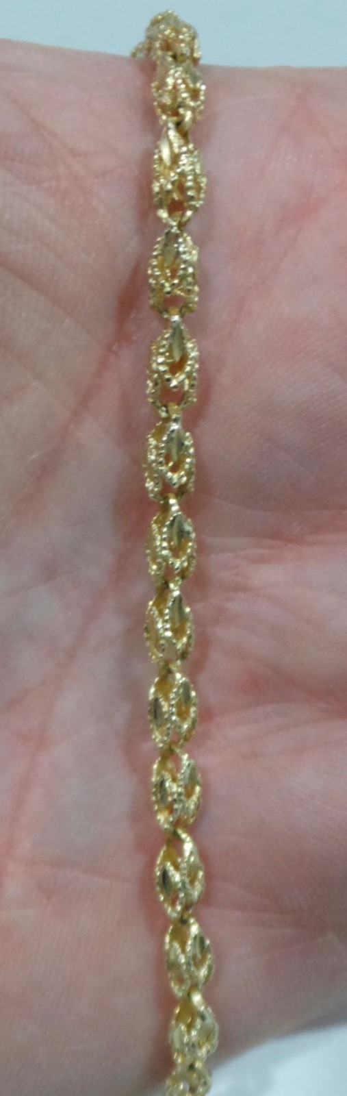 Solid 14k 585 Yellow Gold 20″ Turkish Link Chain Necklace 17.2g 3.8mm