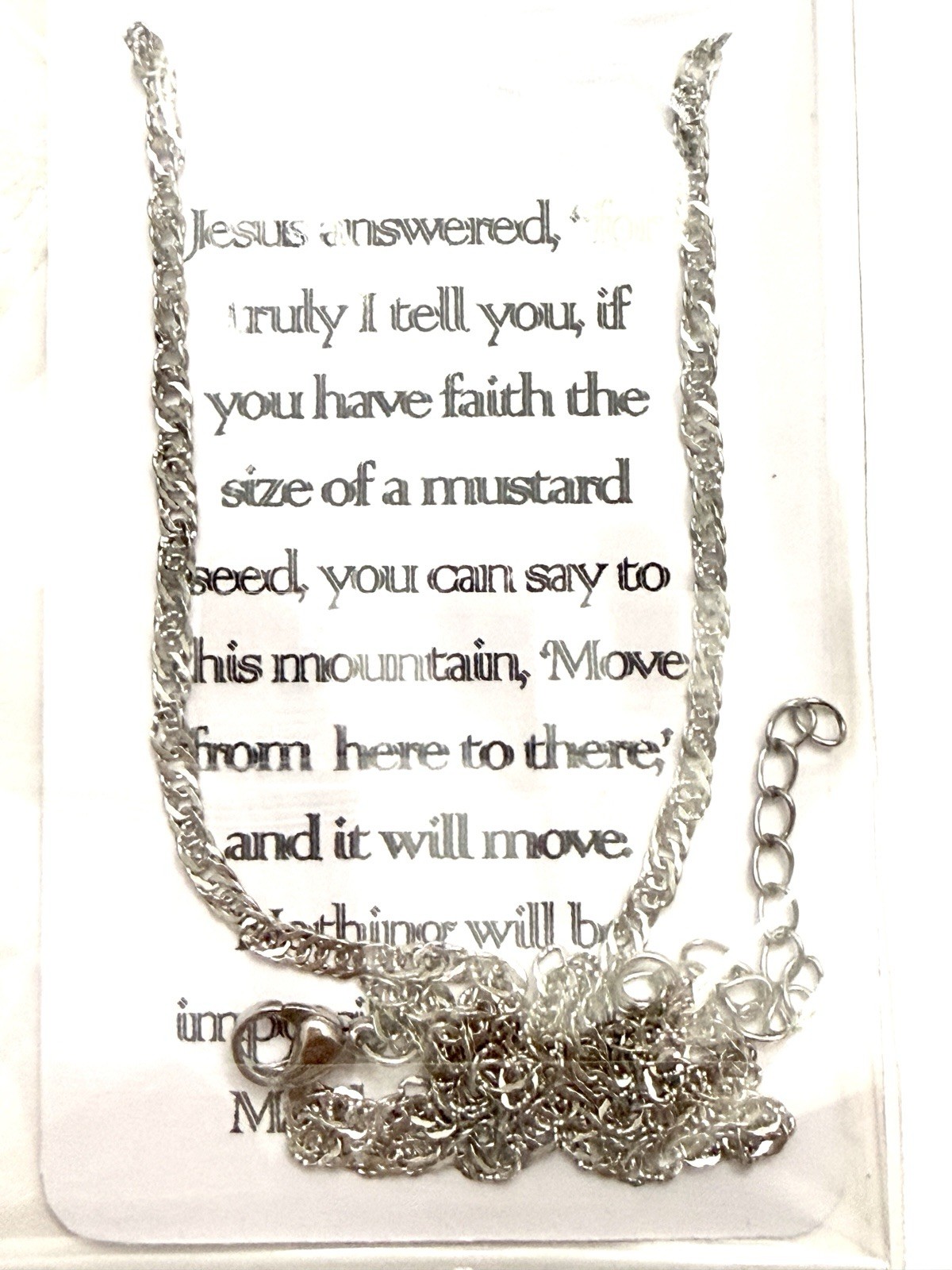 New Mustard Seed Dainty Heart Pendant On 18” Stainless Steel Twist Necklace!
