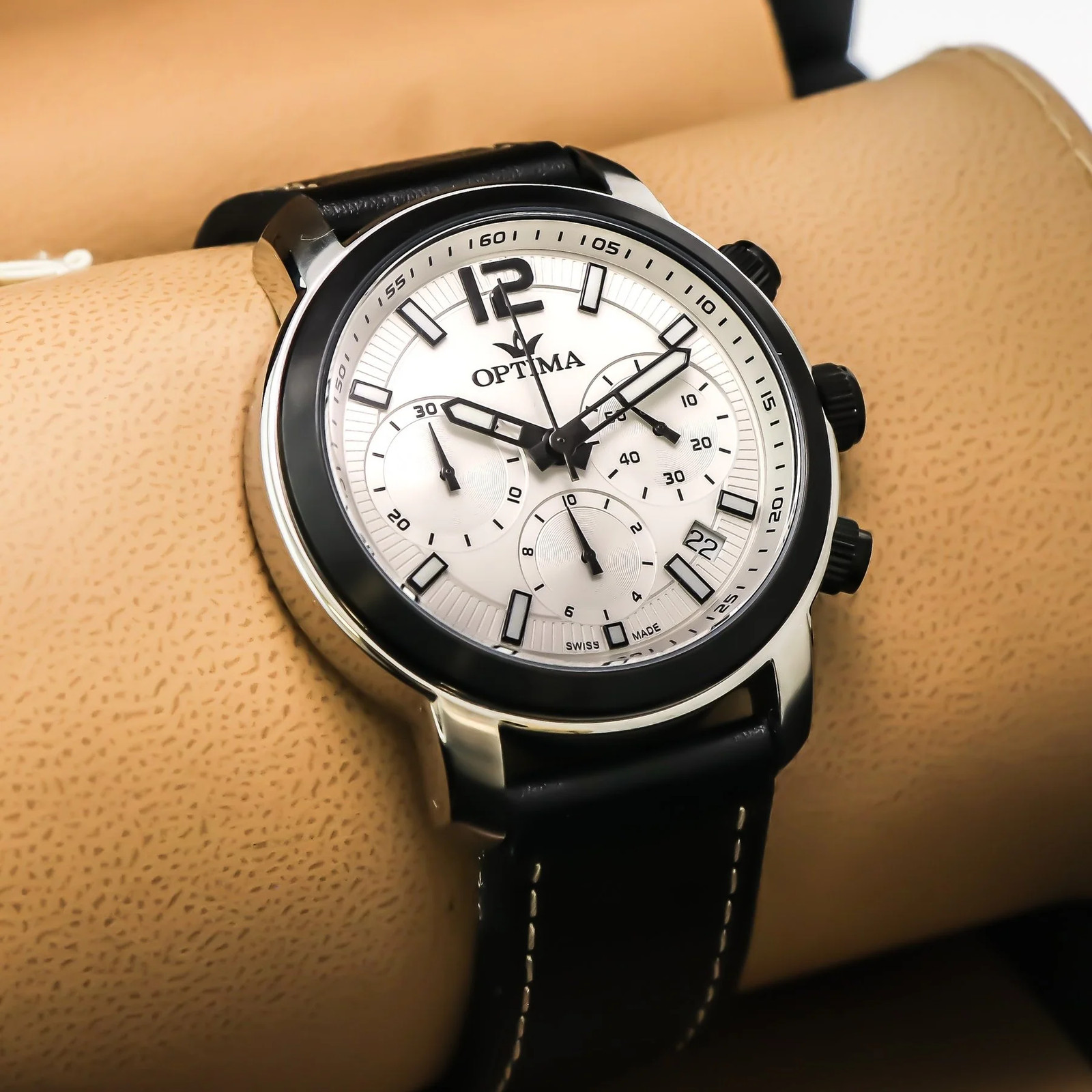 Optima – Swiss Chronograph – OSC399-SBL-1 Swiss quartz chronograph. 45 mm