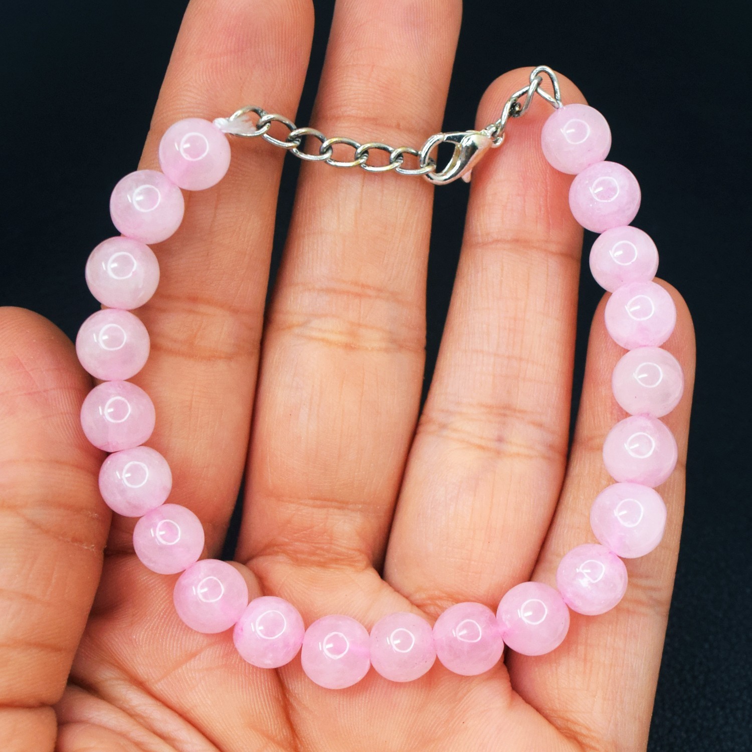 Top Quality Fantastic Rose Quartz 81.00 Cts Stunning Beaded Bracelet RK 70 AZ26