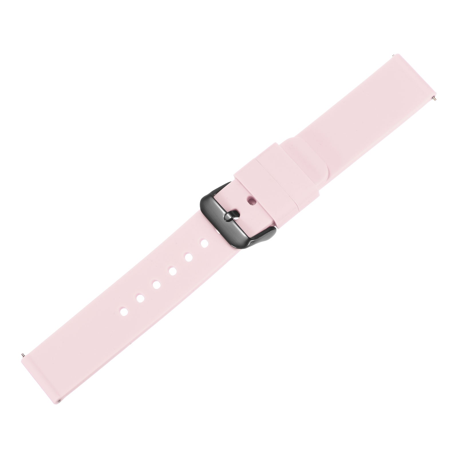 Silicone Watch Band 24mm Quick Release Watch Strap with Black Buckle Pink