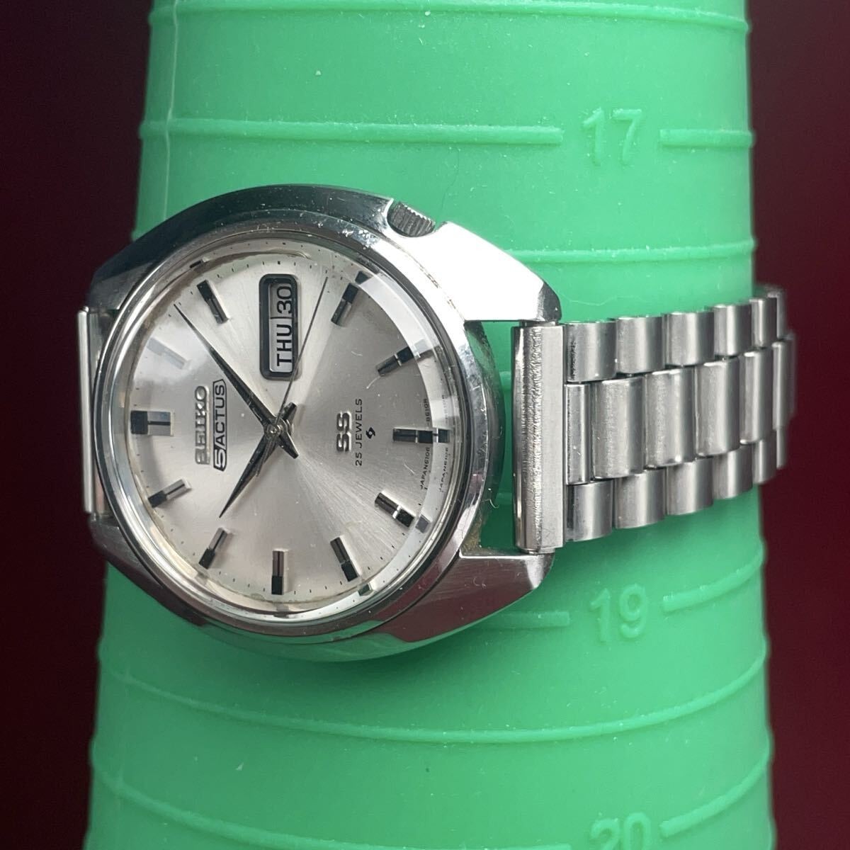 Vintage 1969 SEIKO 5 ACTUS SS 6106-8460 Automatic 25J Made in Japan Serviced
